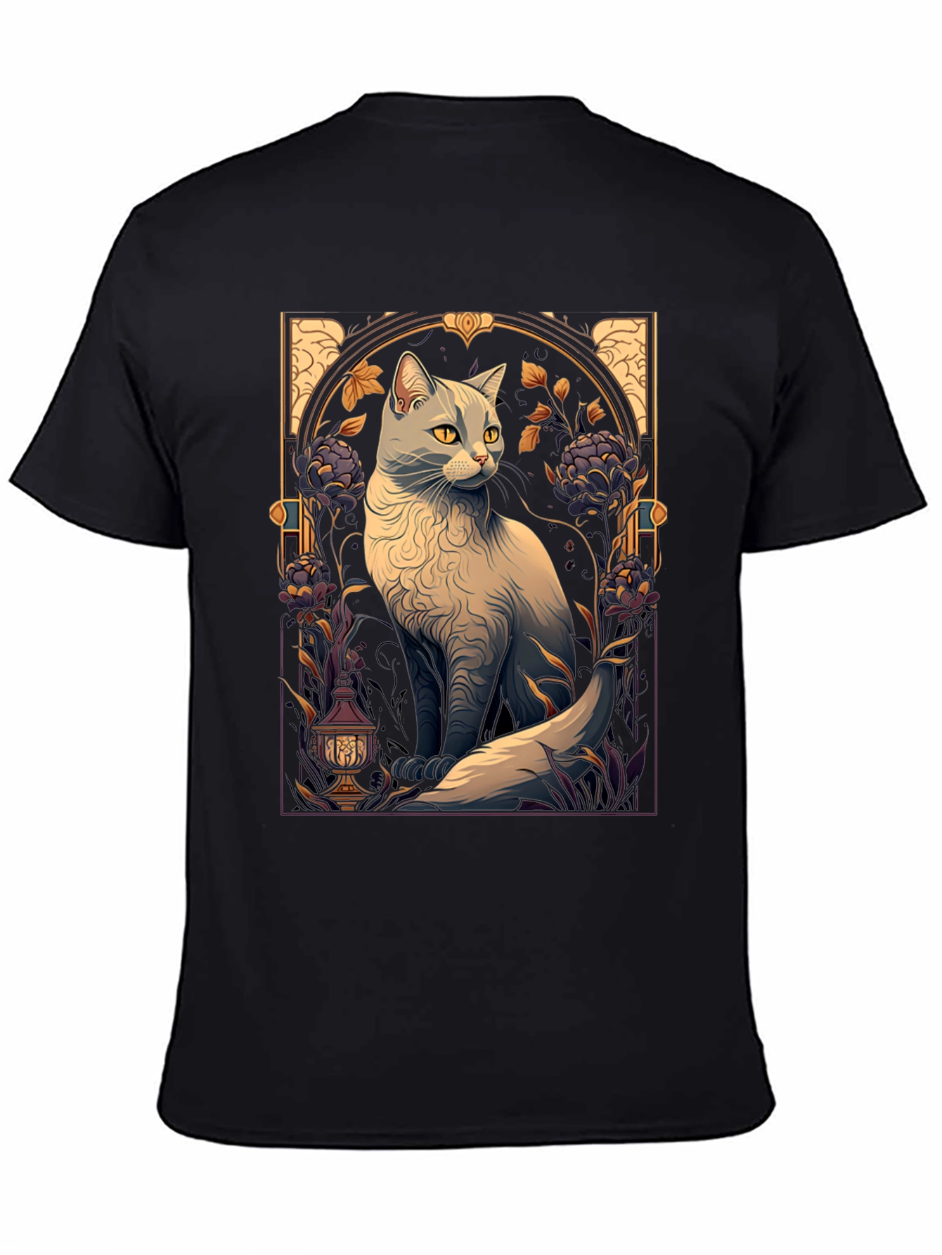 Art Nouveau Cat Graphic Tee