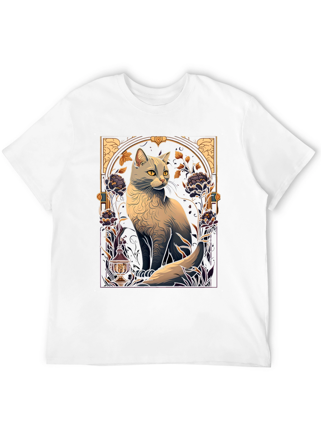 Art Nouveau Cat Graphic Tee