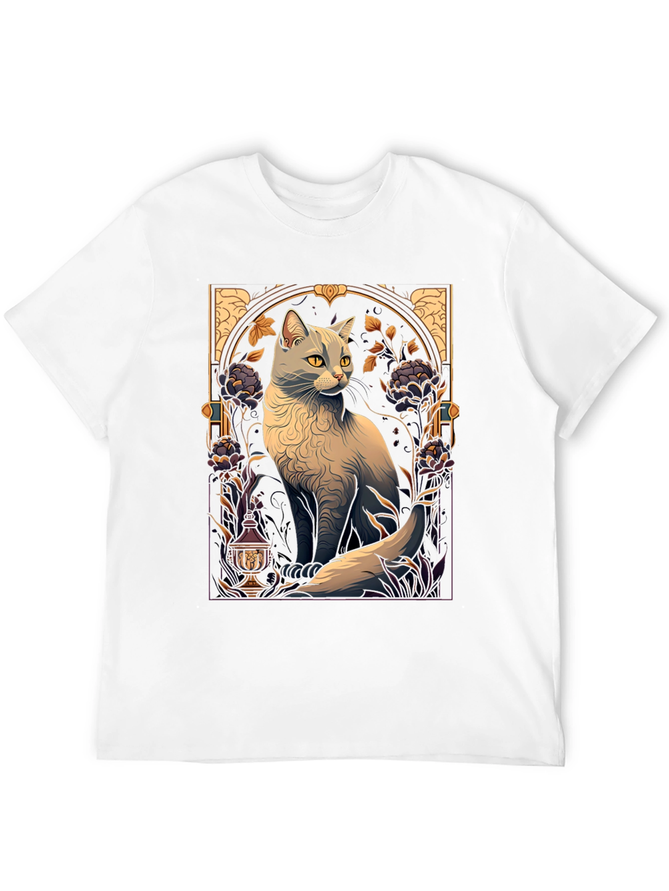 Art Nouveau Cat Graphic Tee
