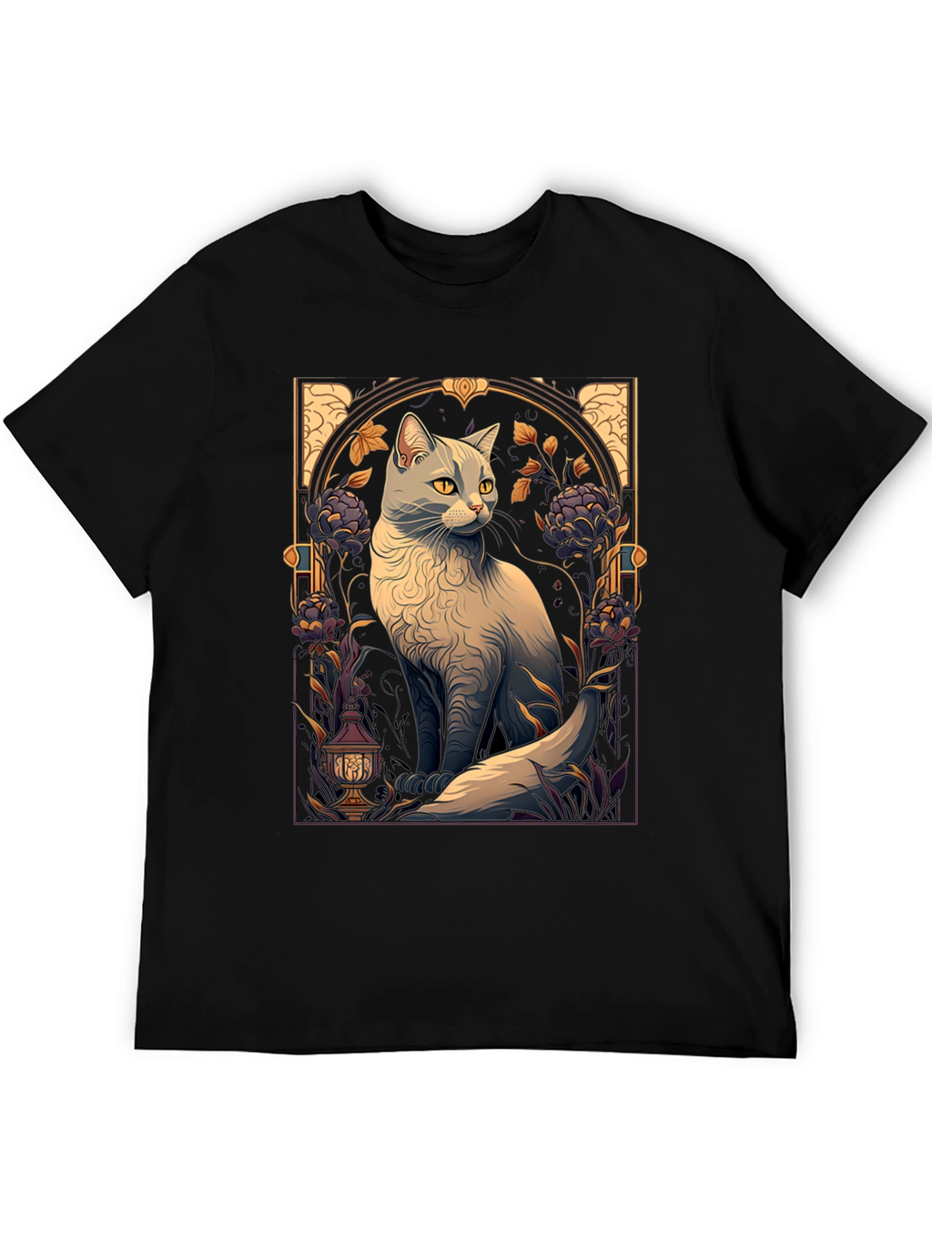 Art Nouveau Cat Graphic Tee