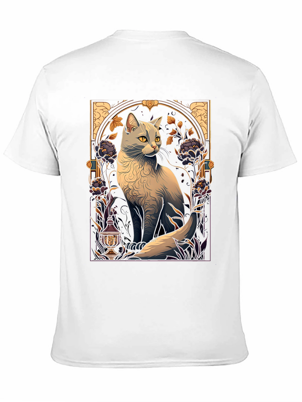 Art Nouveau Cat Graphic Tee