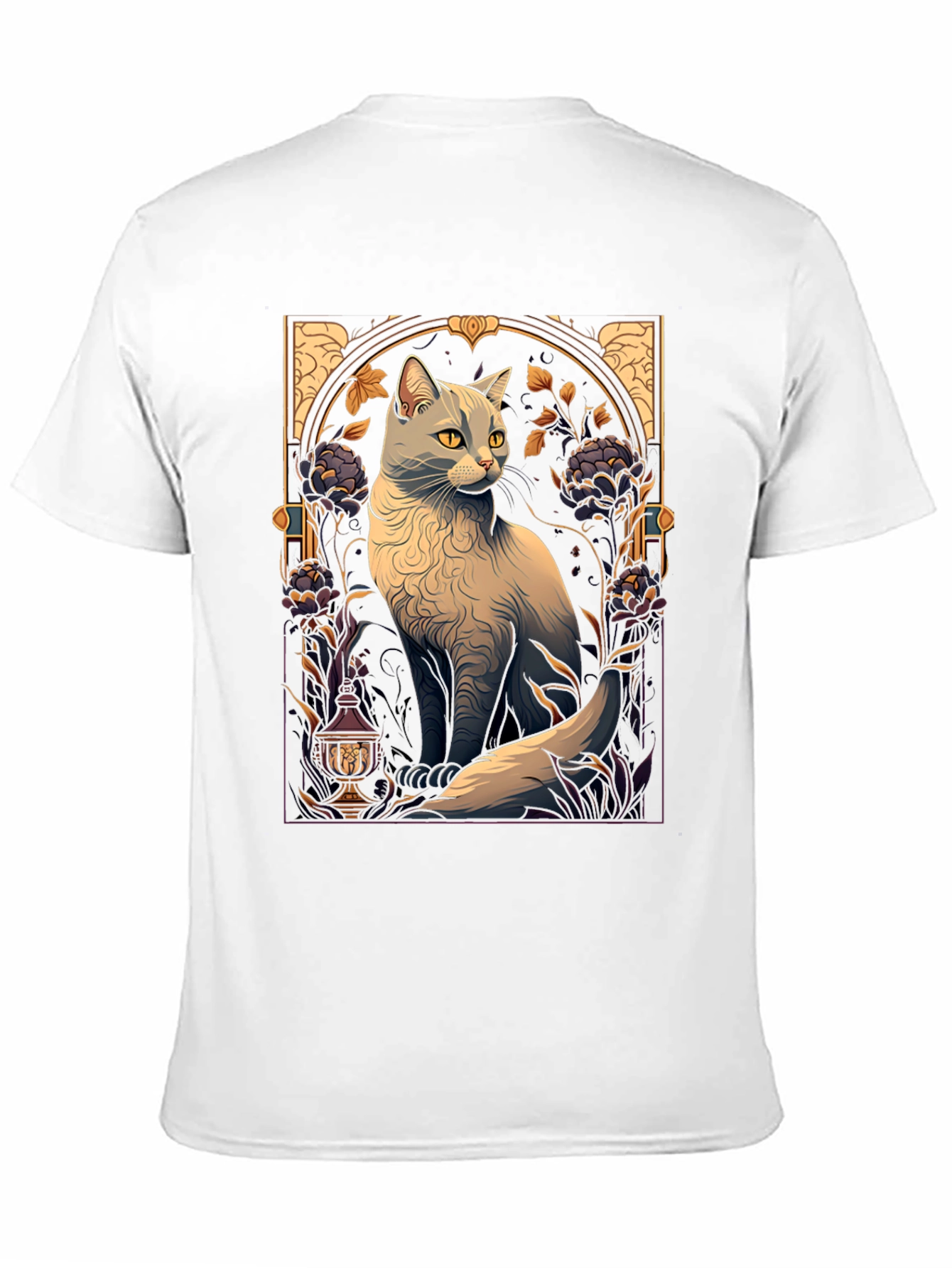 Art Nouveau Cat Graphic Tee