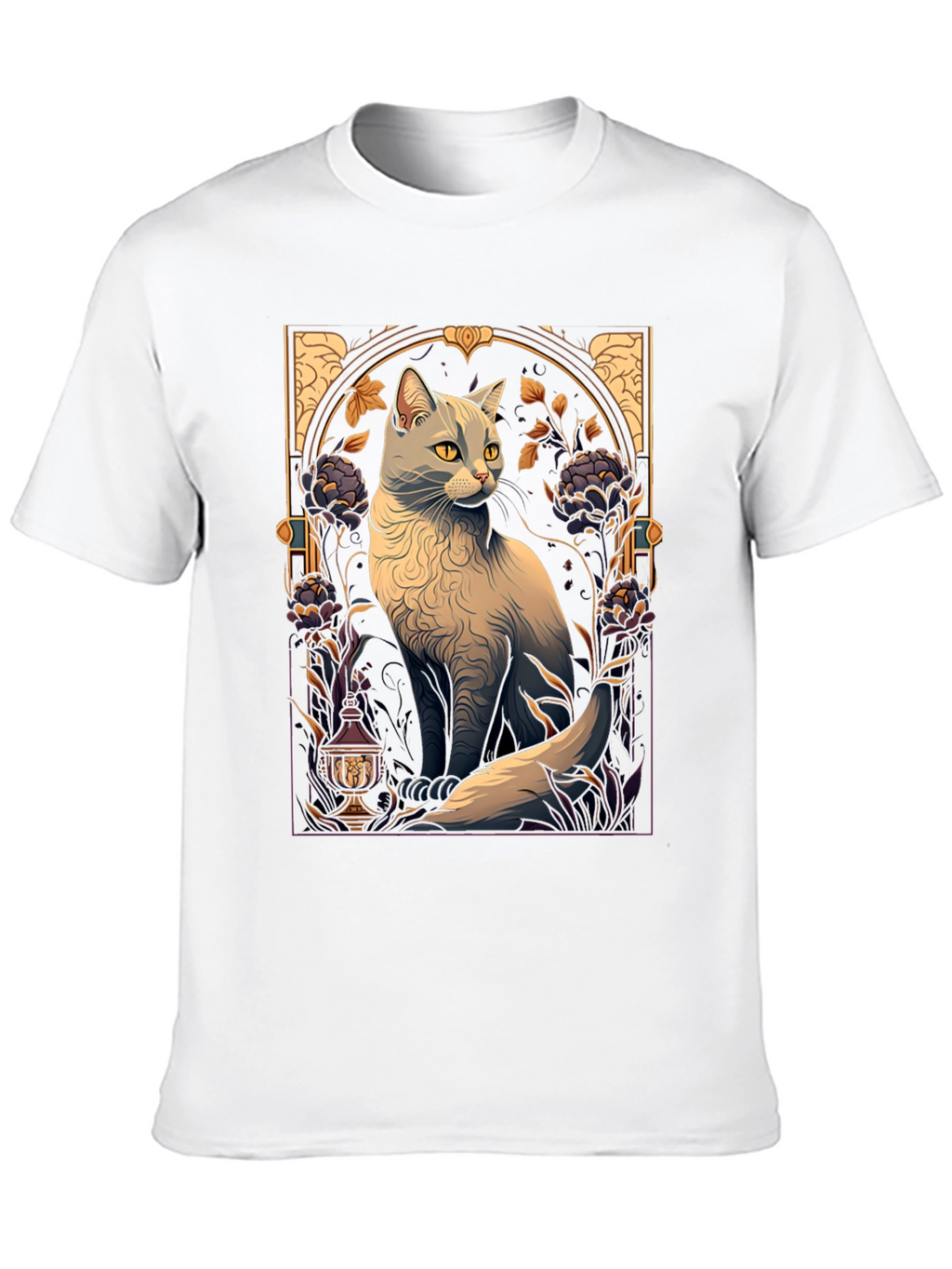 Art Nouveau Cat Graphic Tee