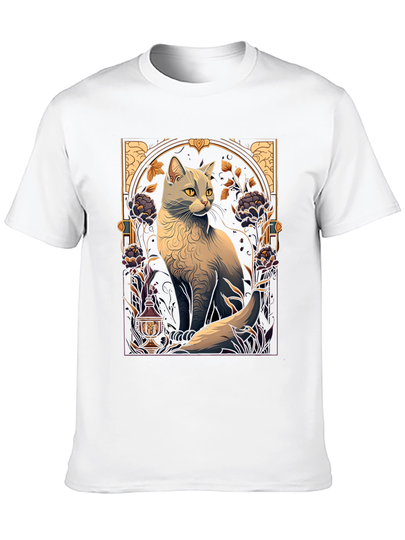 Art Nouveau Cat Graphic Tee