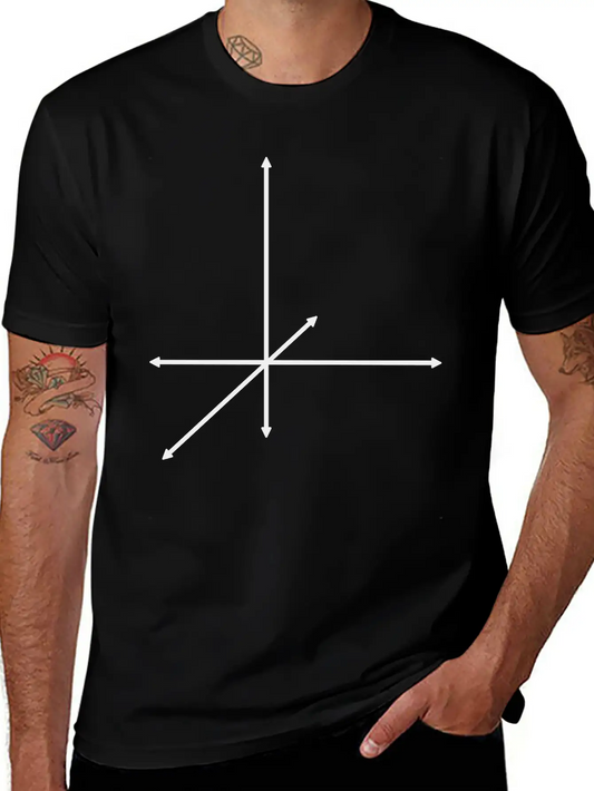 3D Cartesian Plane (Blank) Basic Graphic T-Shirt – Daily Comfort In Soft Cotton