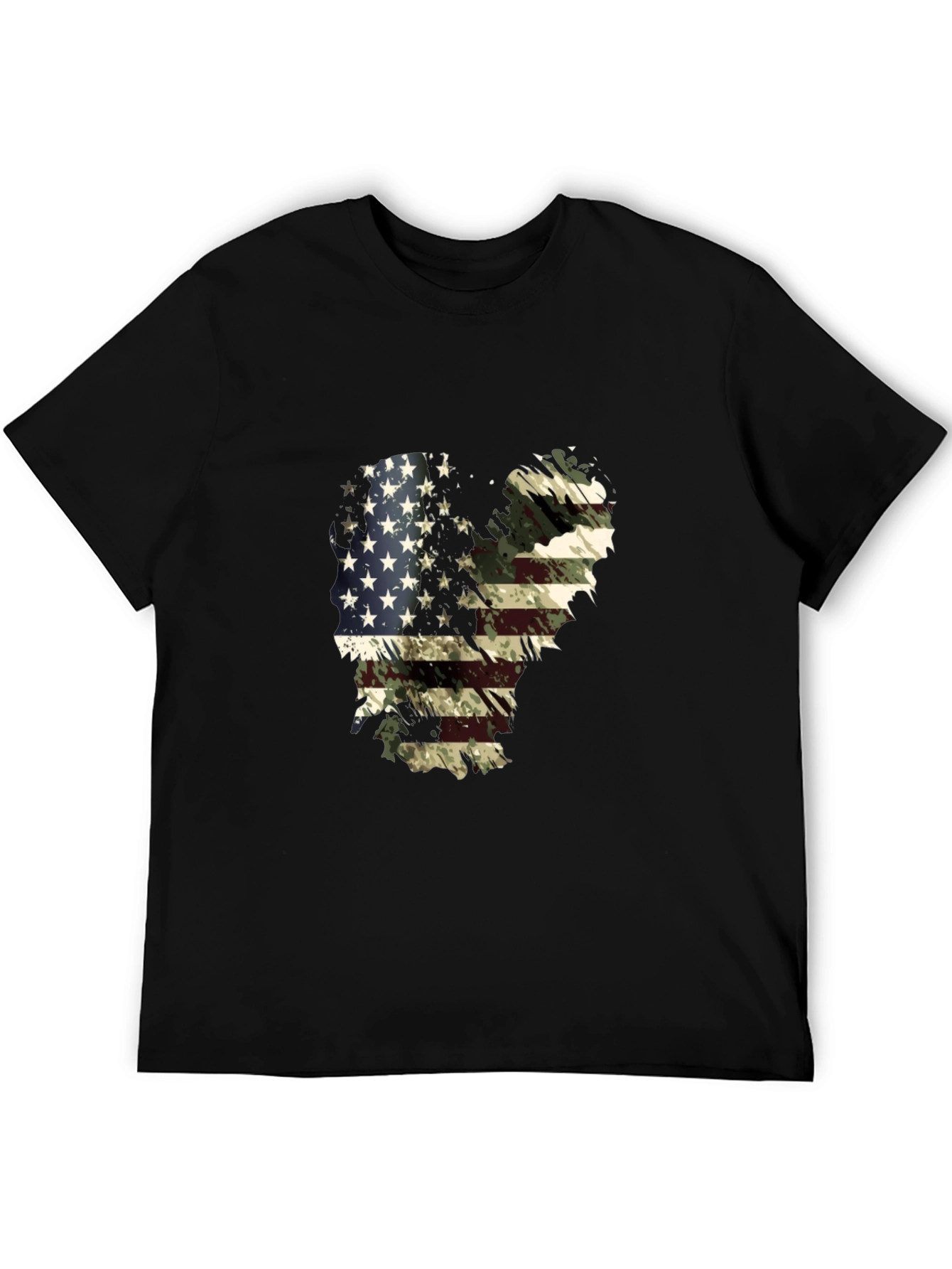 American Flag Camo Graphic T-Shirt