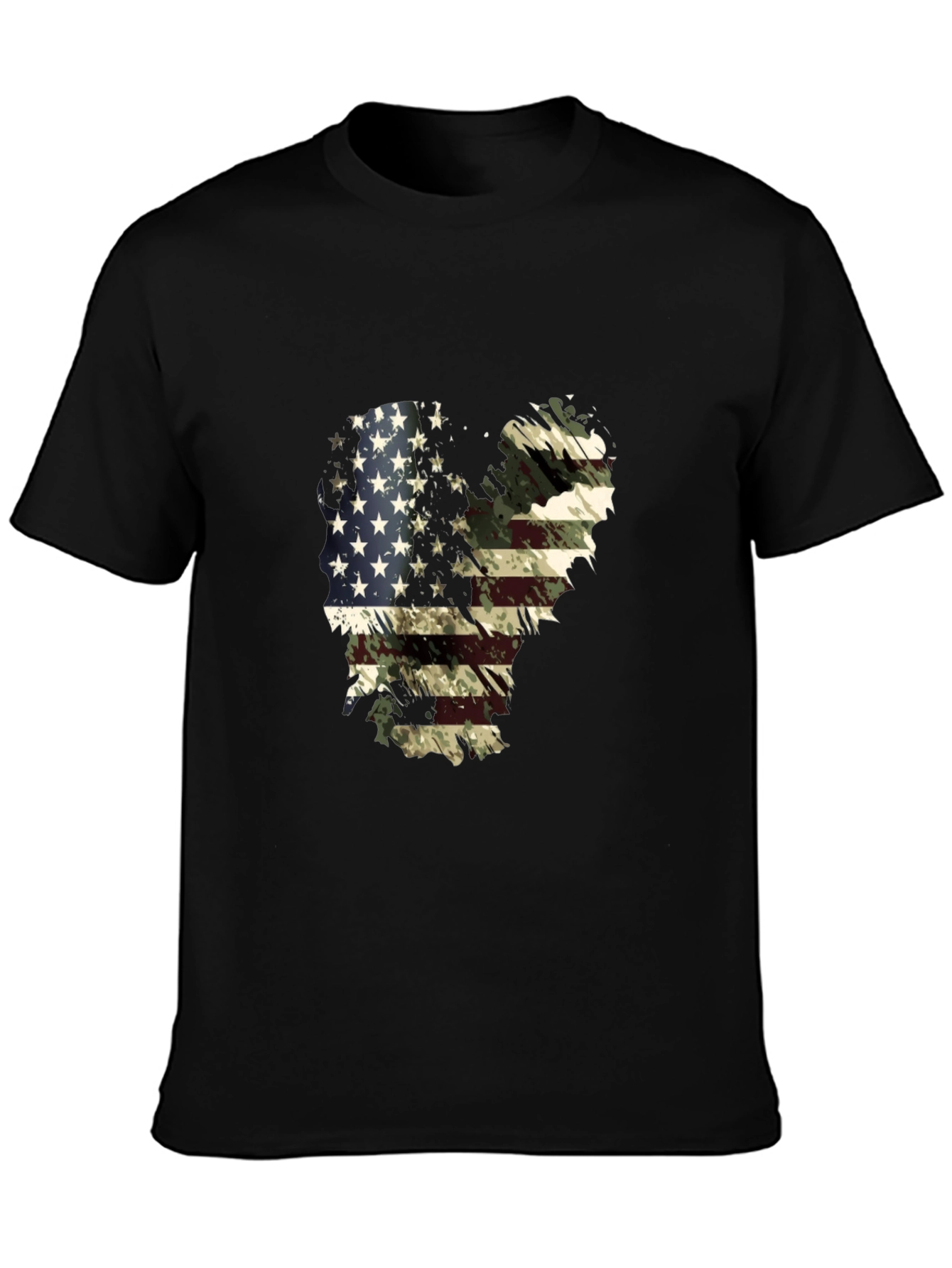 American Flag Camo Graphic T-Shirt