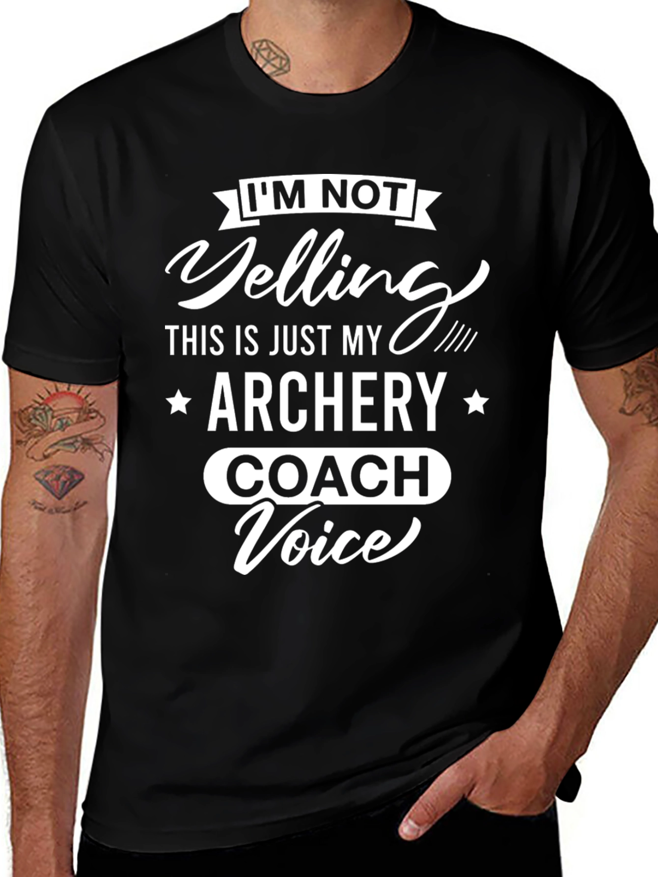 Archery Coach T-Shirt - Funny Yelling Voice Tee