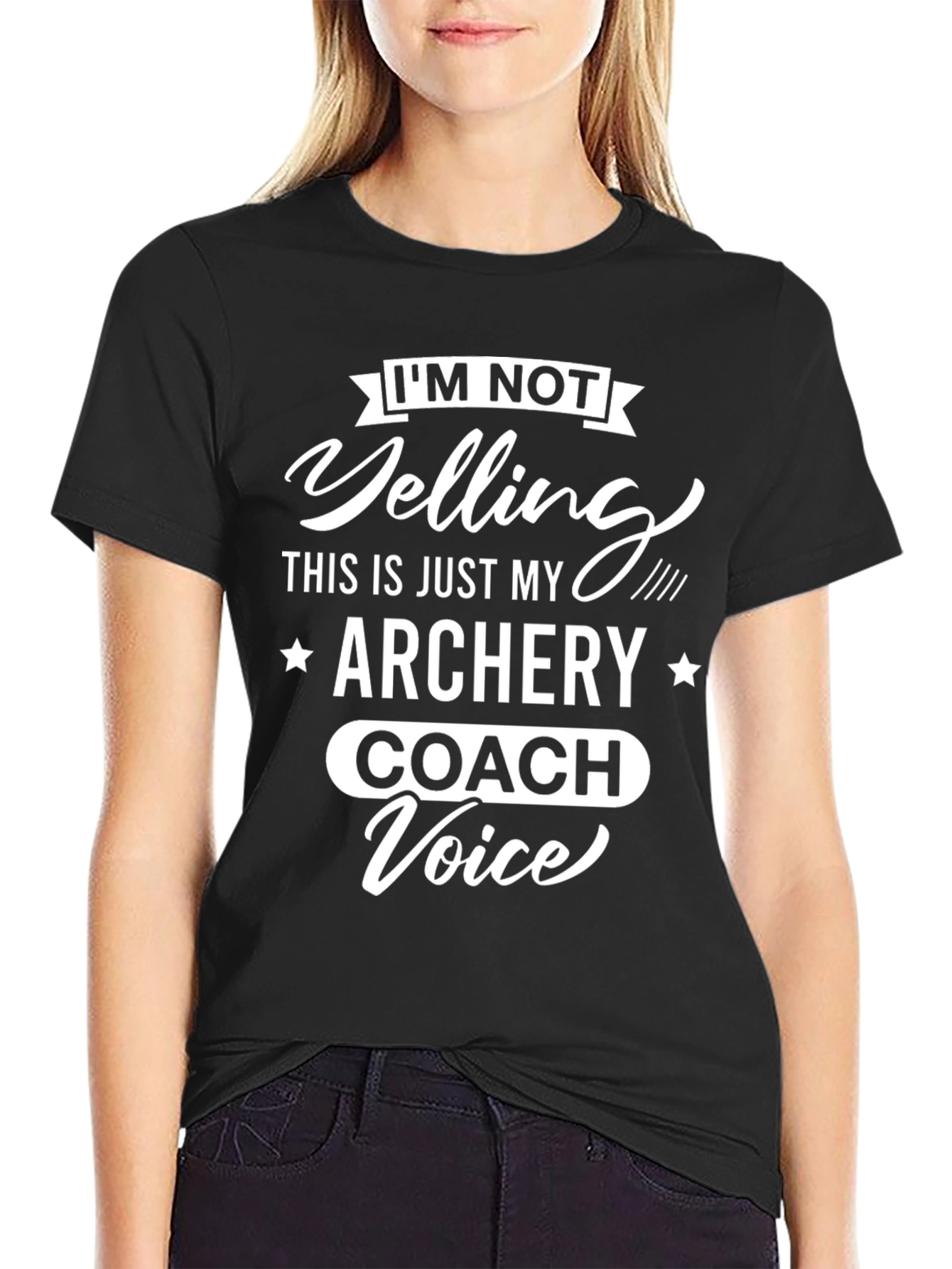 Archery Coach T-Shirt - Funny Yelling Voice Tee