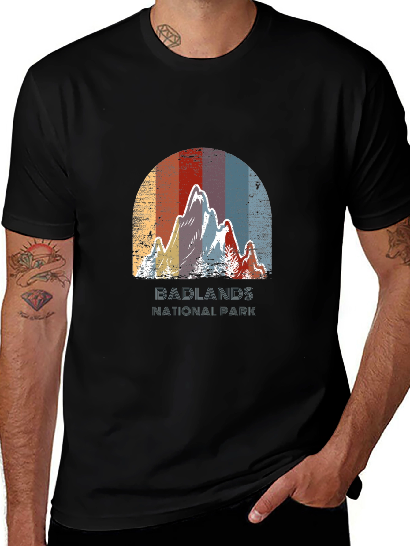 Badlands National Park Retro Graphic Tee