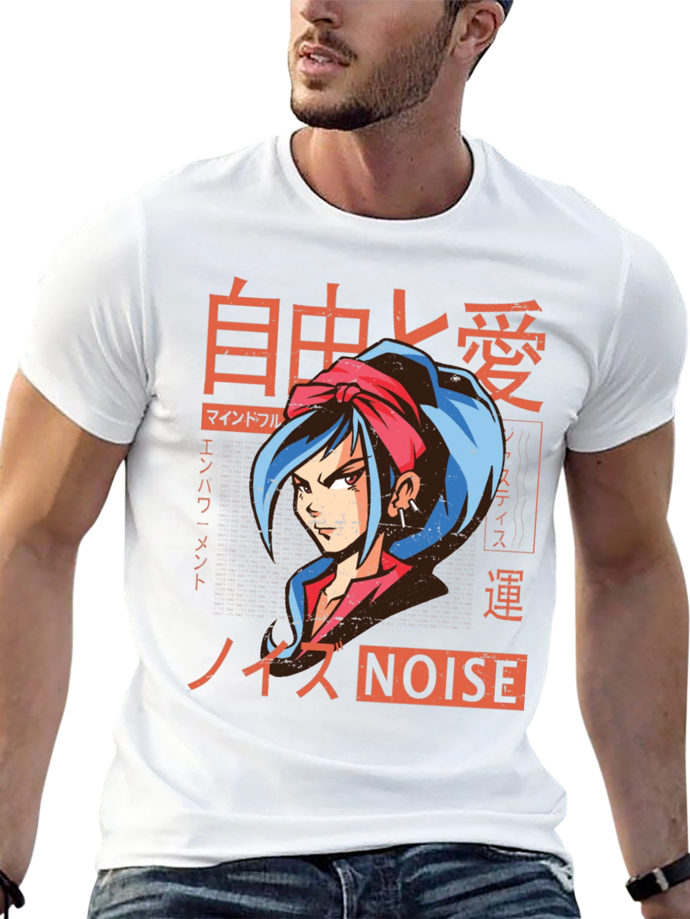 Anime Girl Graphic Tee - Japanese Streetwear Style
