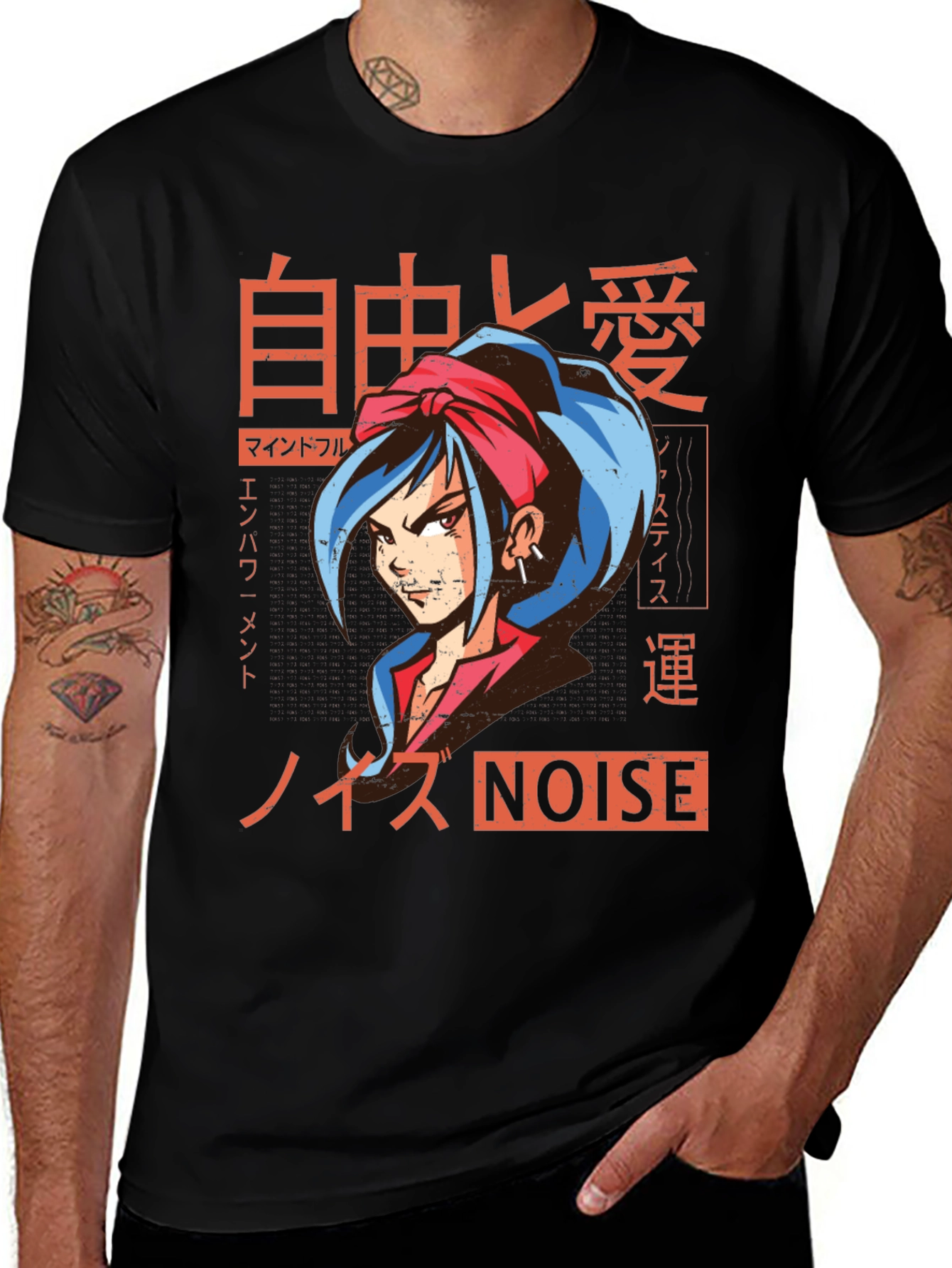 Anime Girl Graphic Tee - Japanese Streetwear Style