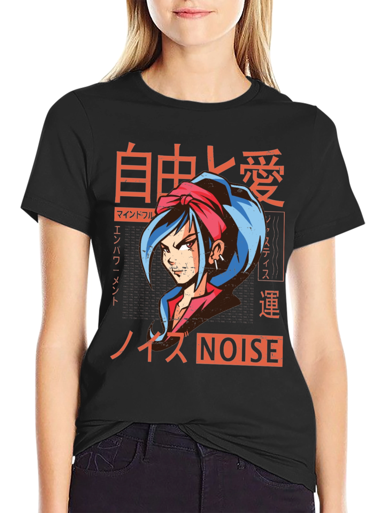 Anime Girl Graphic Tee - Japanese Streetwear Style