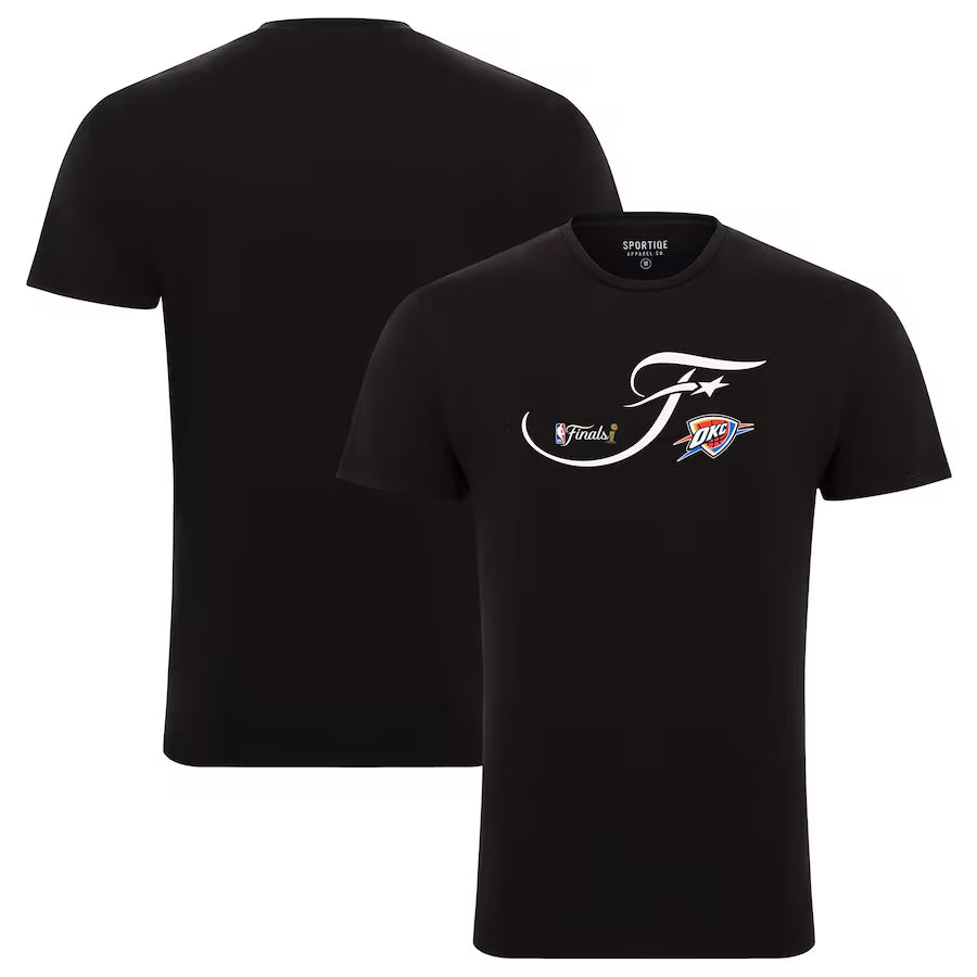 Unisex Oklahoma City Thunder Sportiqe Black 2025 NBA Finals Bingham Premium T-Shirt