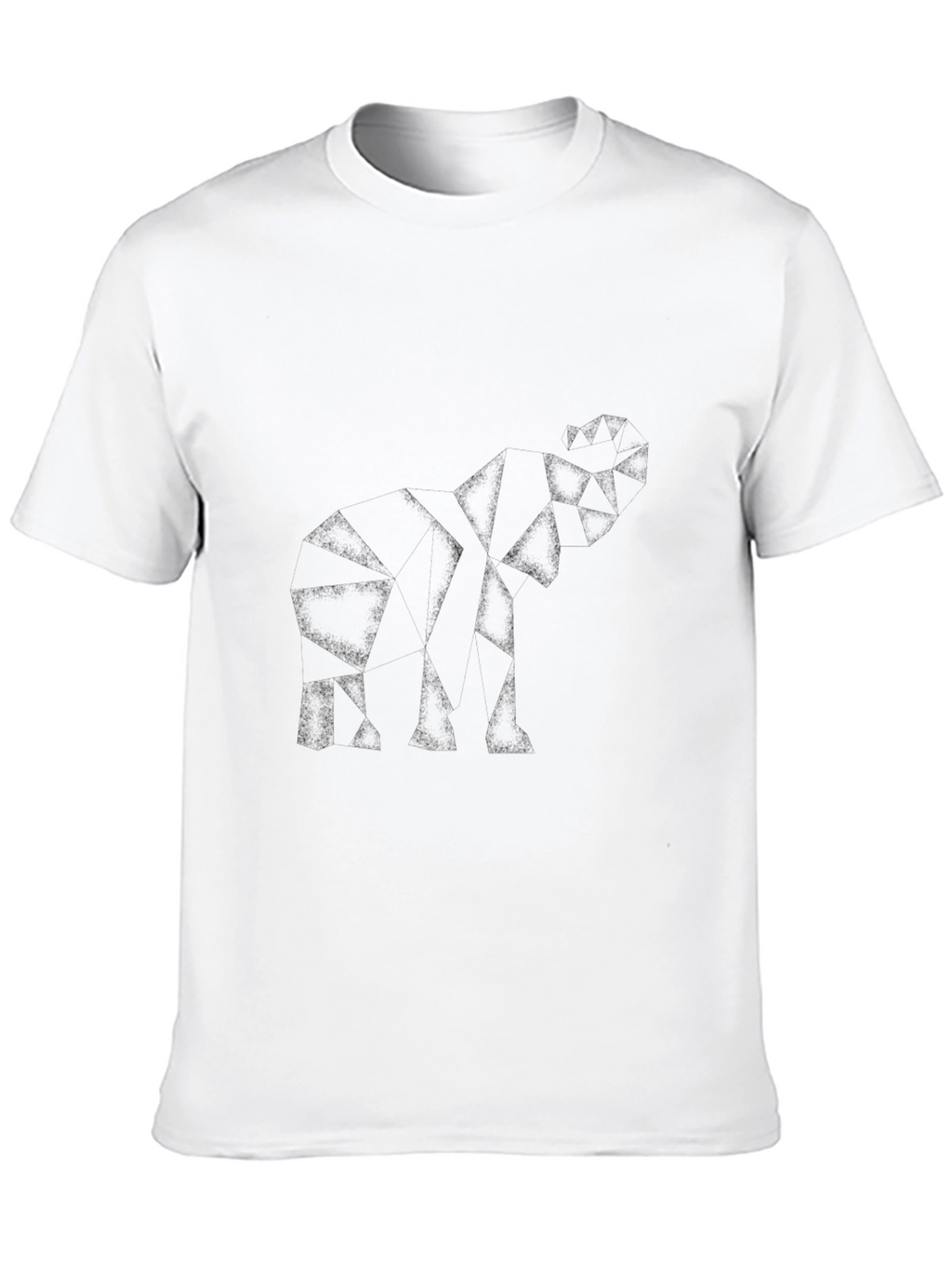 Abstract Elephant Graphic Tee - Black