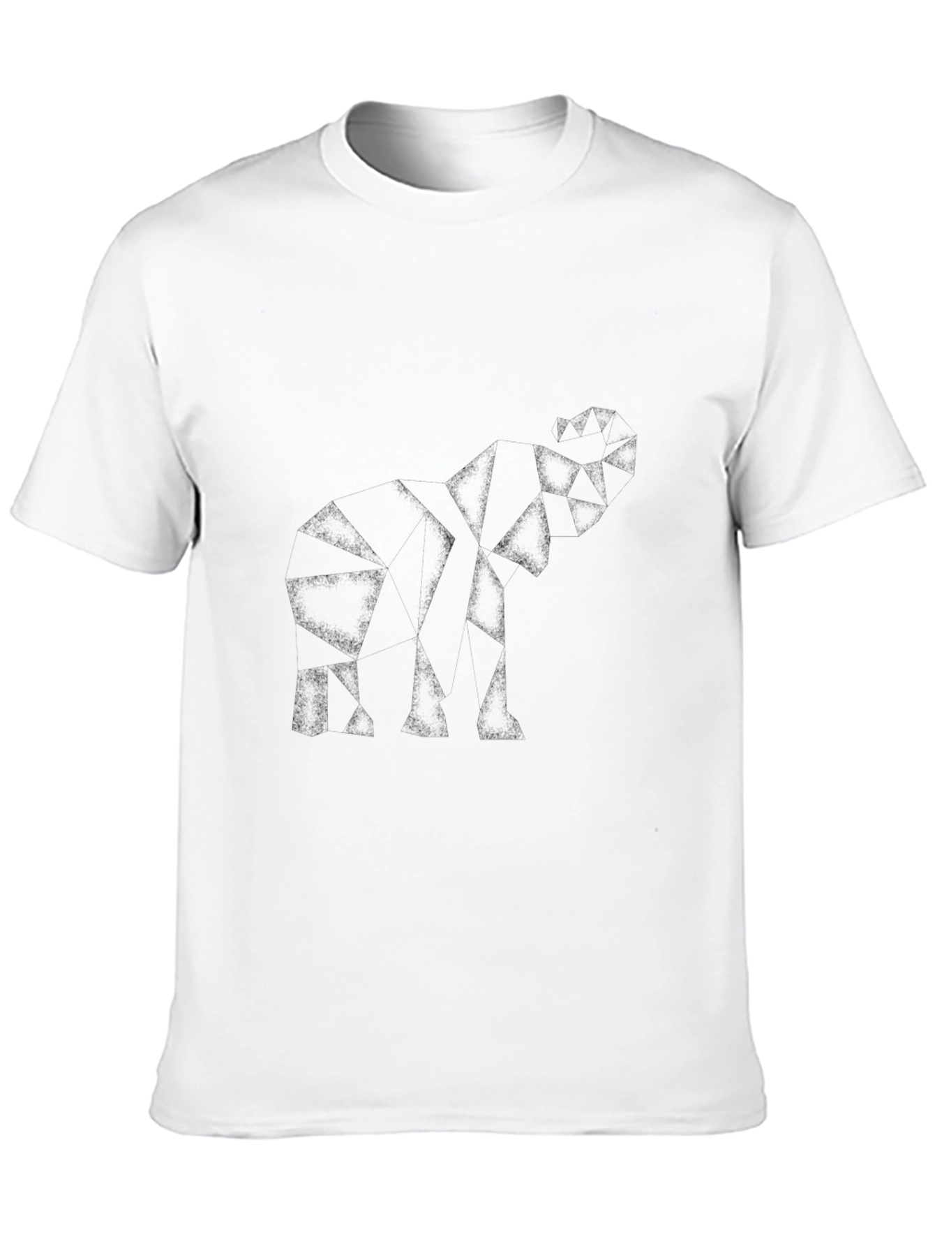 Abstract Elephant Graphic Tee - Black