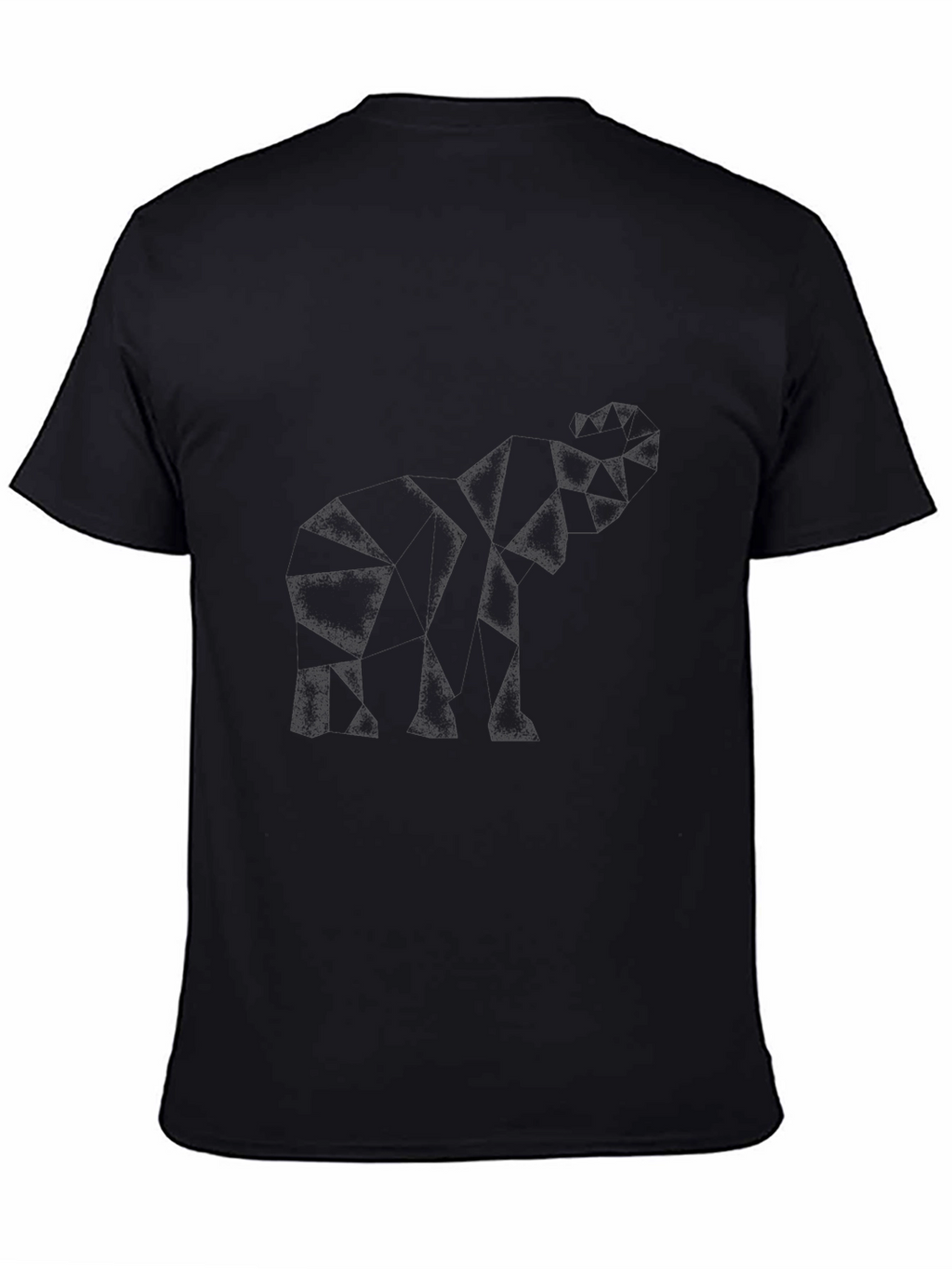 Abstract Elephant Graphic Tee - Black