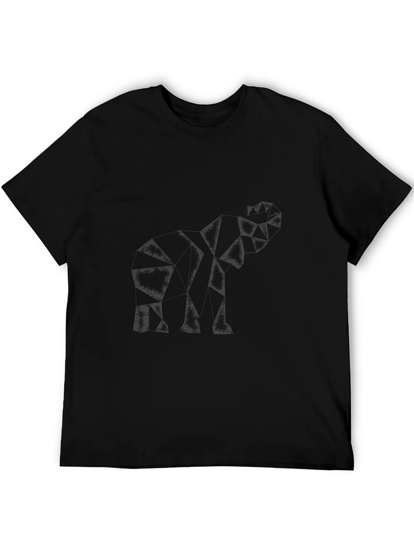 Abstract Elephant Graphic Tee - Black