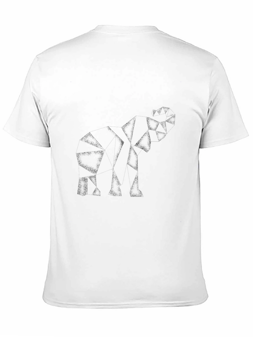 Abstract Elephant Graphic Tee - Black