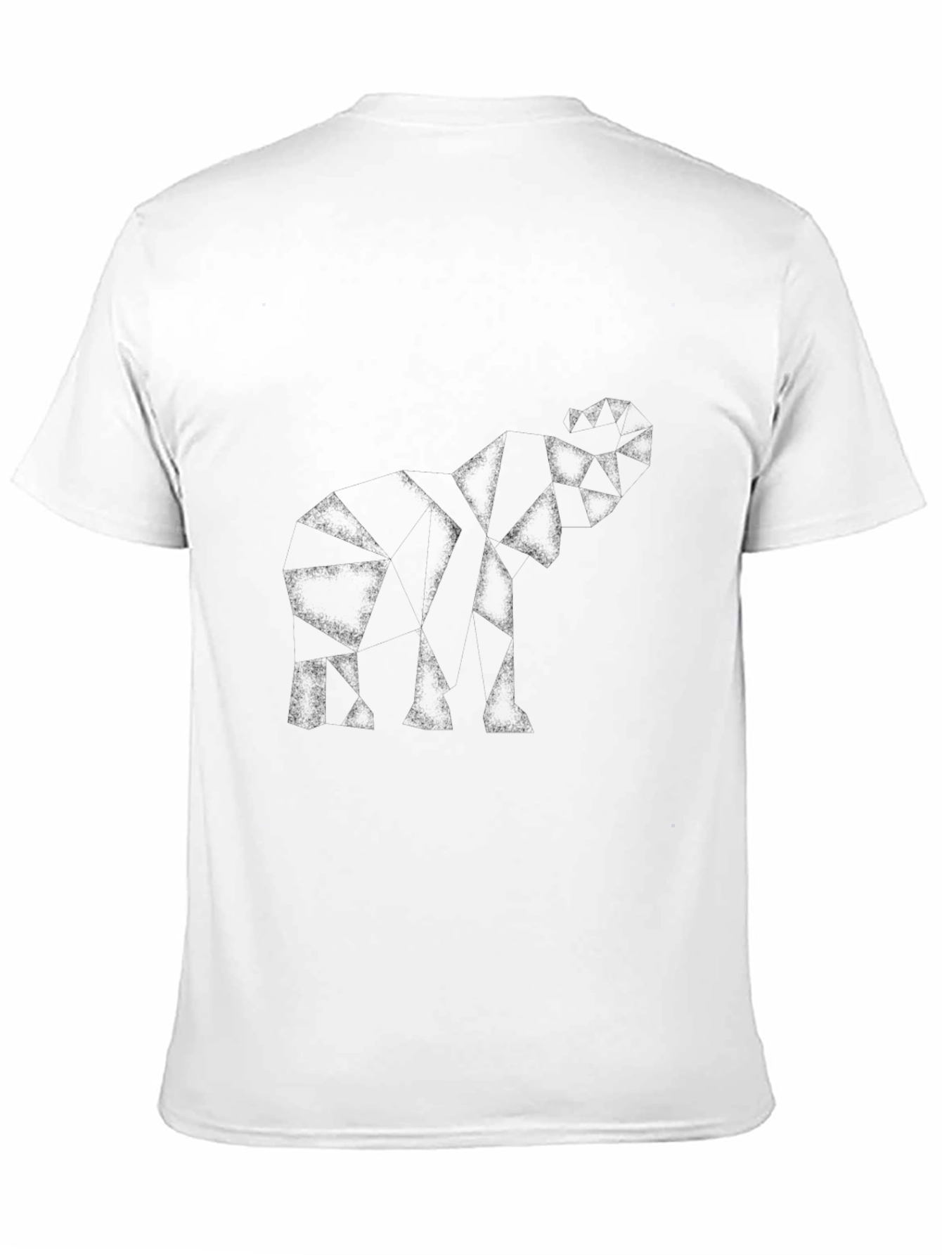 Abstract Elephant Graphic Tee - Black