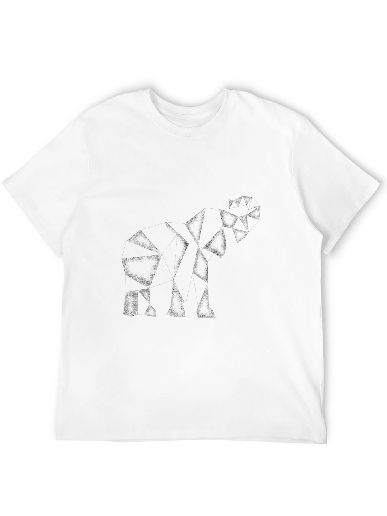 Abstract Elephant Graphic Tee - Black