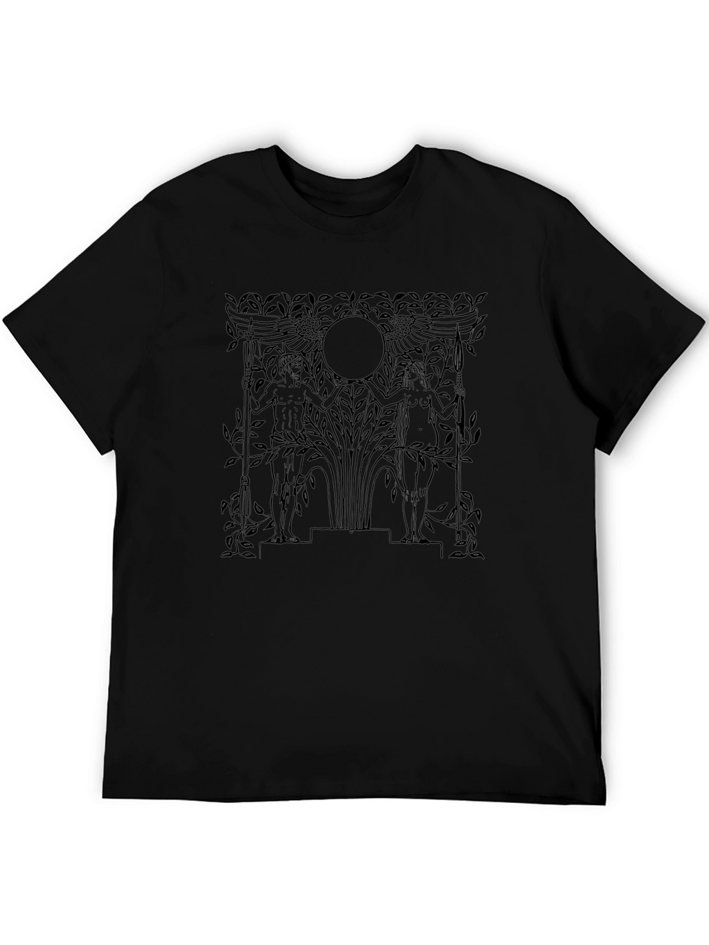 Abstract Print Black T-Shirt