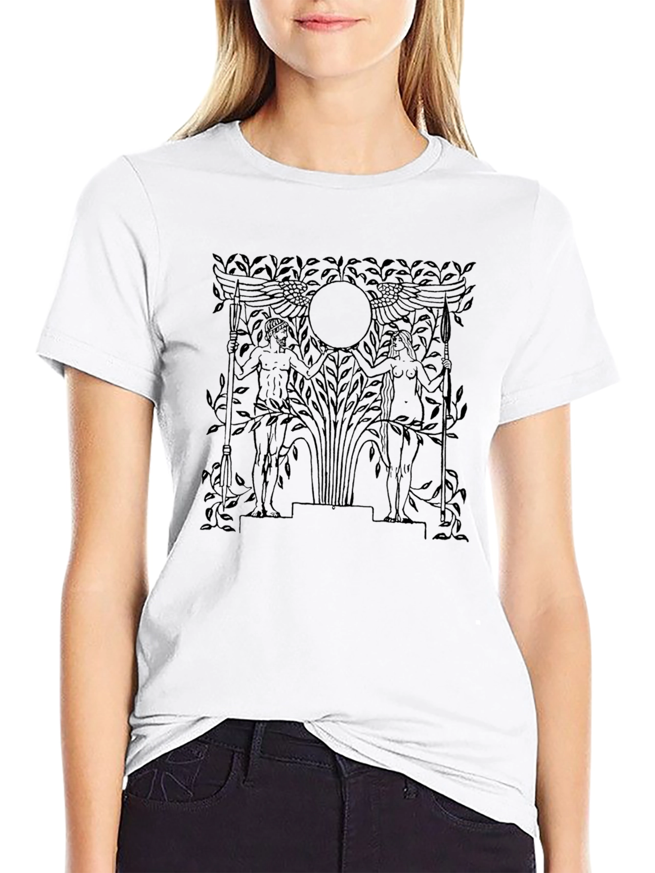 Abstract Print Black T-Shirt