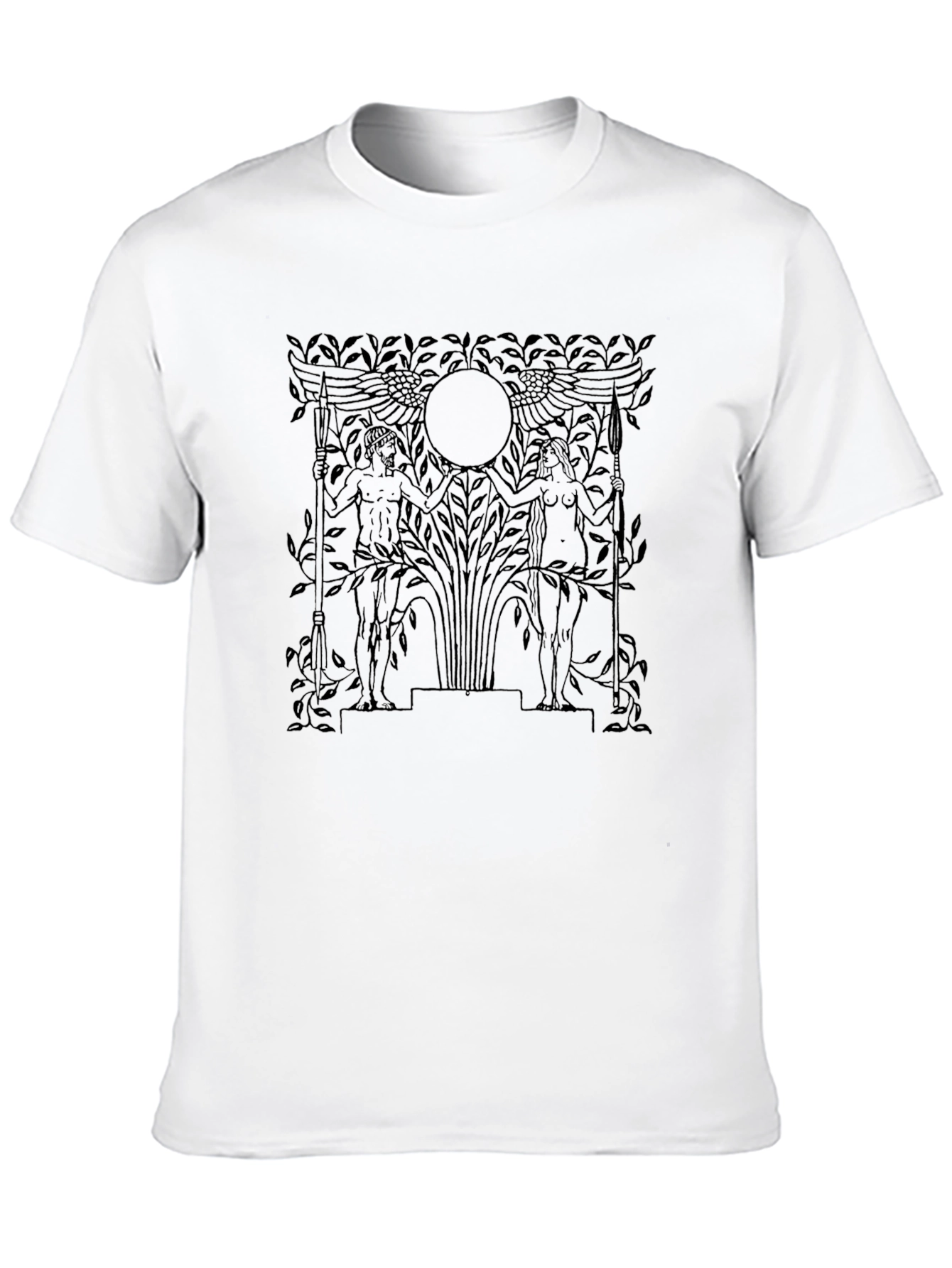 Abstract Print Black T-Shirt