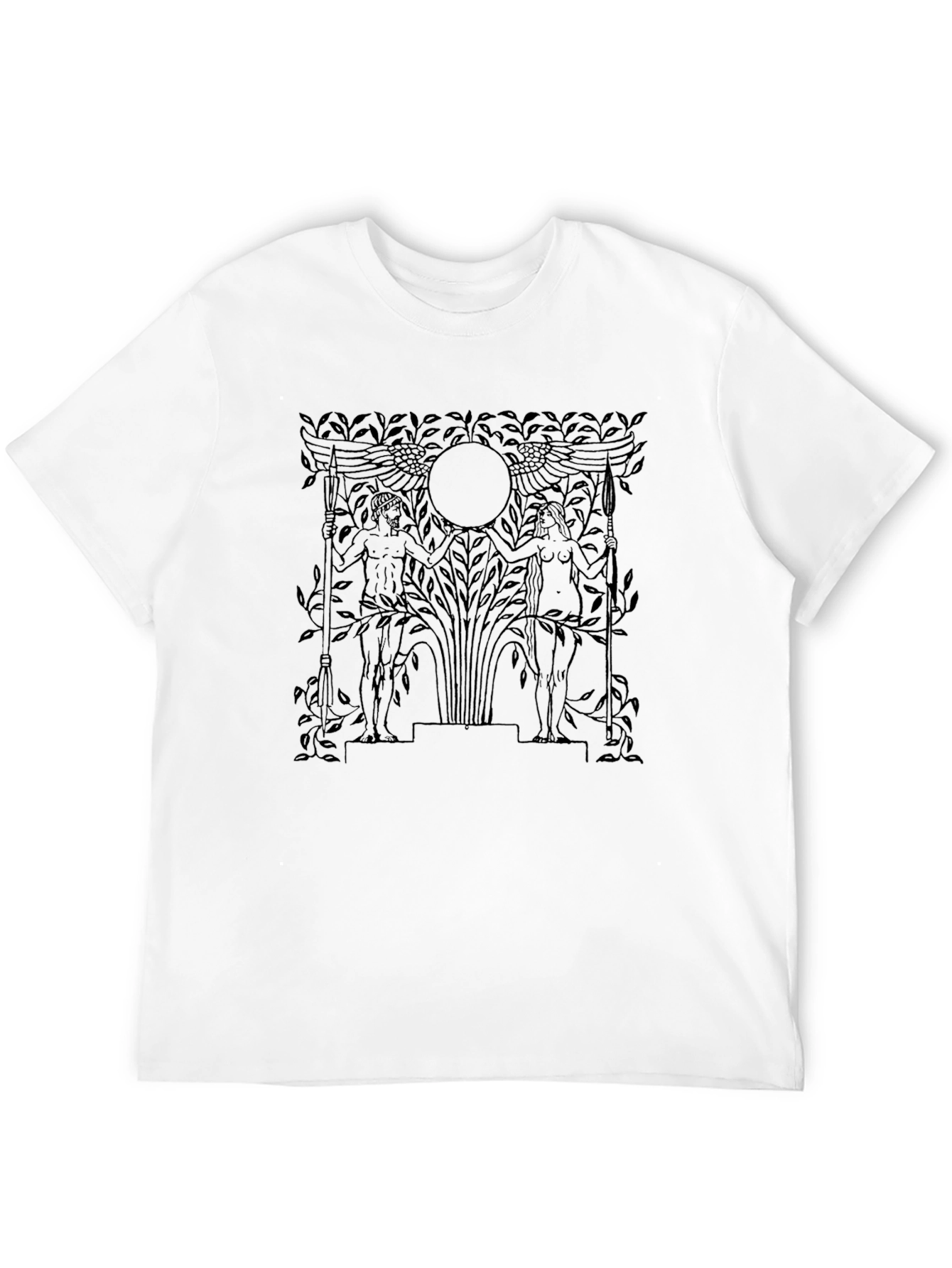Abstract Print Black T-Shirt