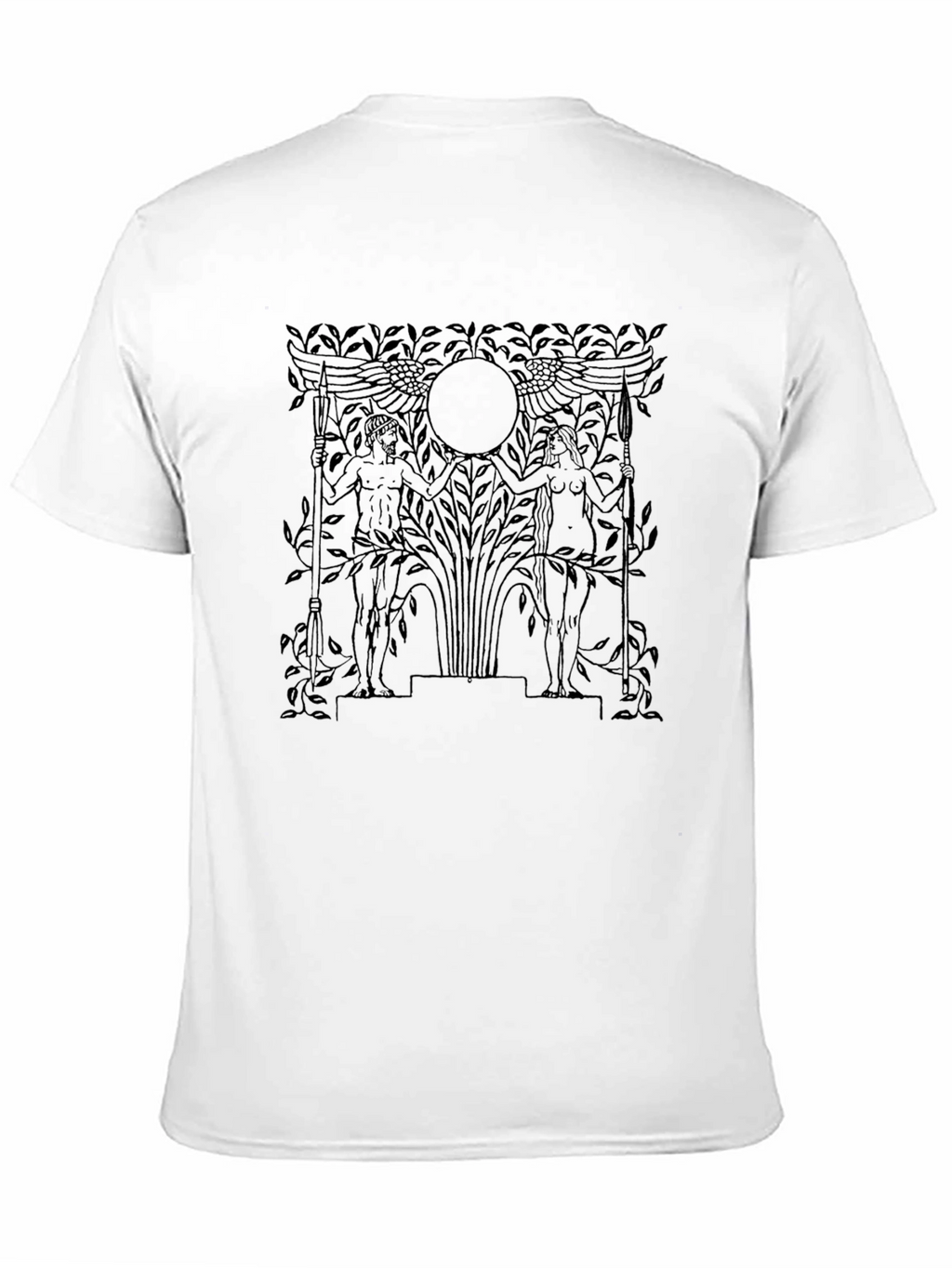 Abstract Print Black T-Shirt
