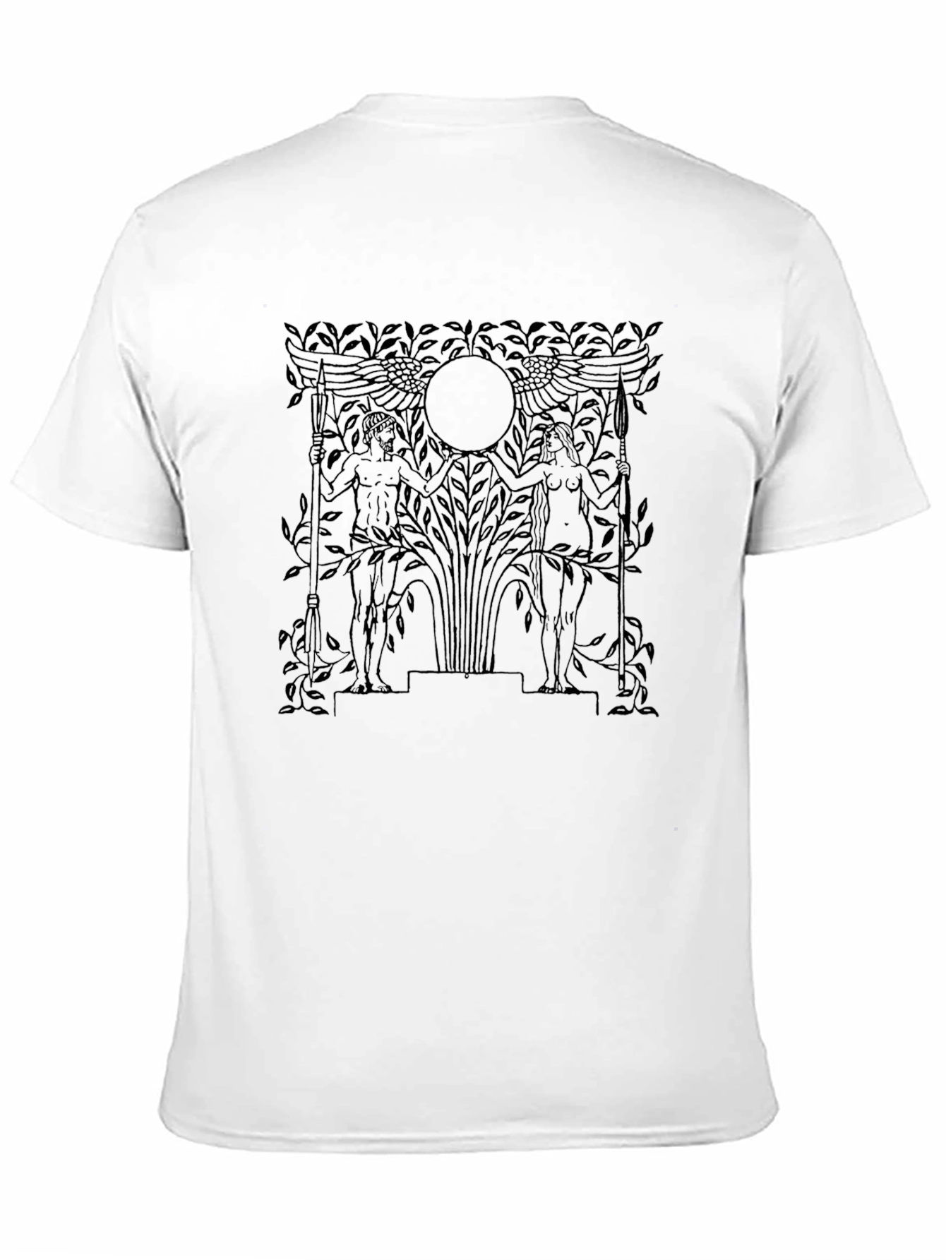 Abstract Print Black T-Shirt