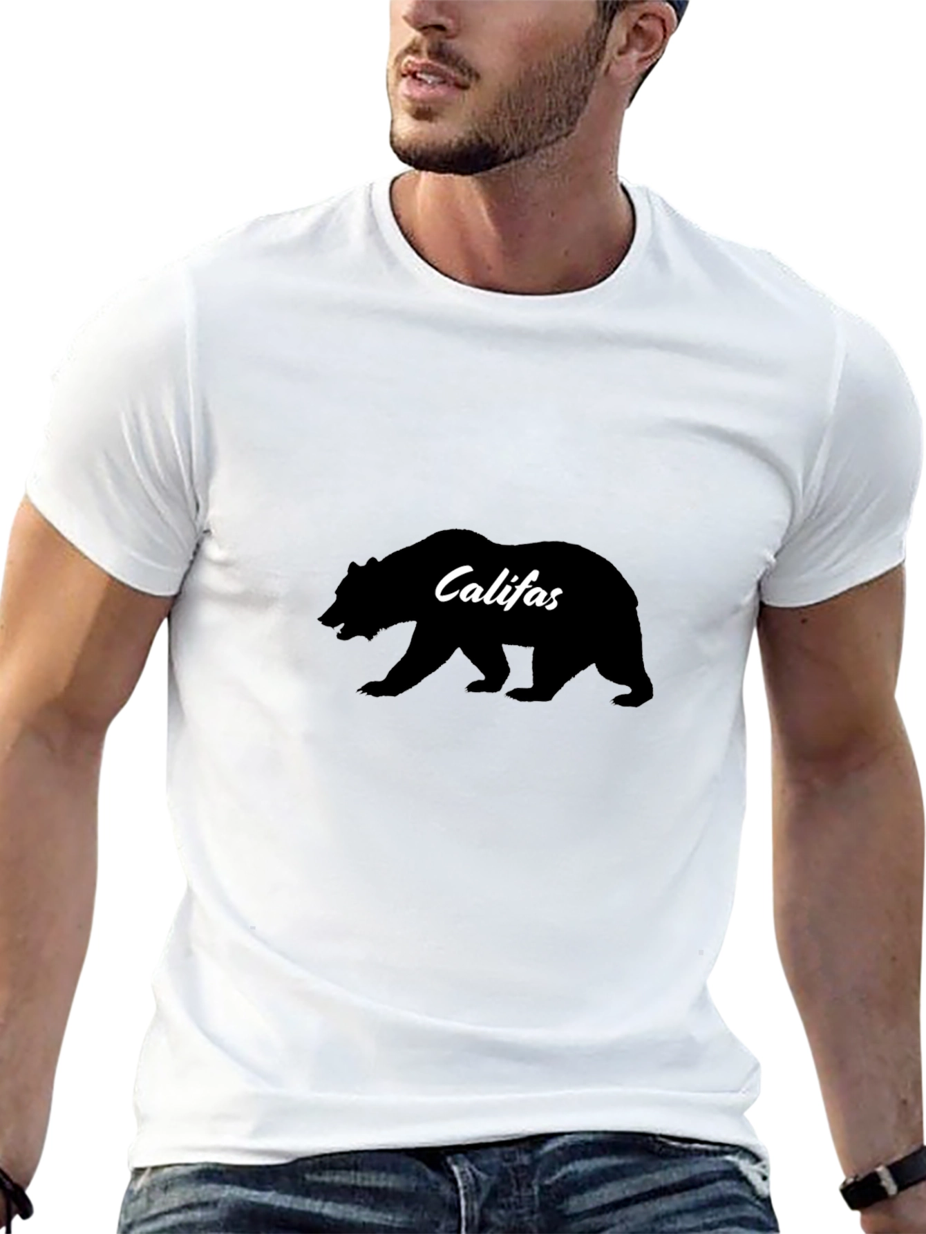 Califas Bear Graphic T-Shirt - Black