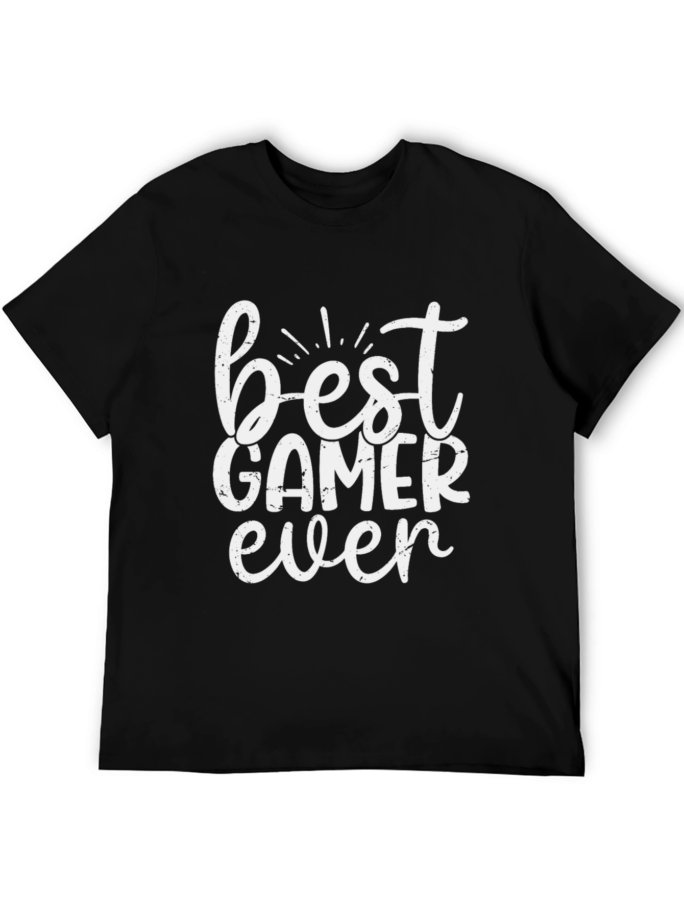 Best Gamer Ever Black Graphic Tee Shirt