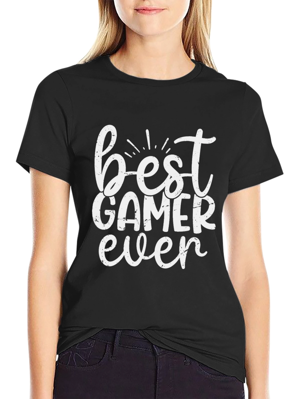 Best Gamer Ever Black Graphic Tee Shirt