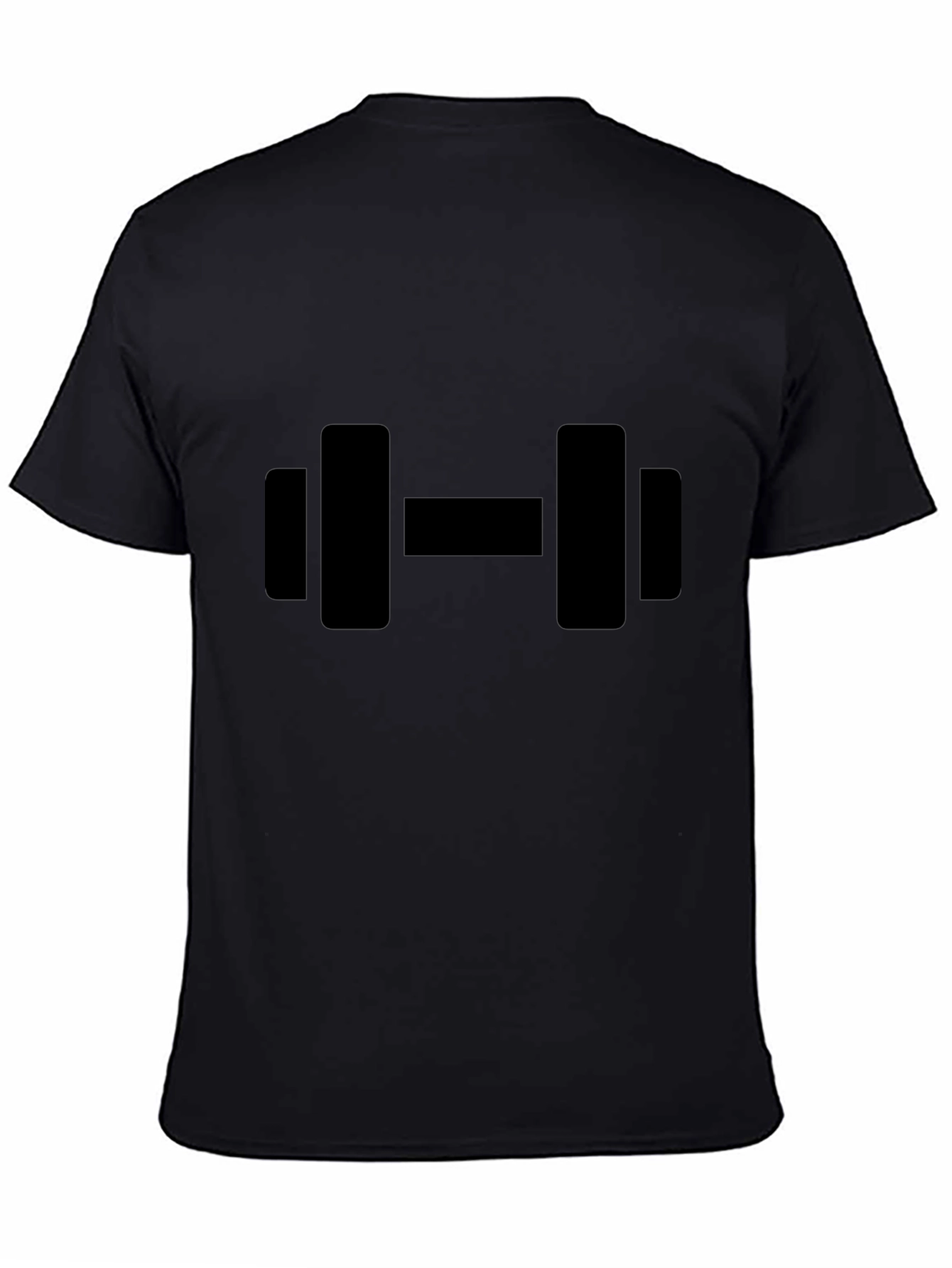 Black Dumbbell Graphic Tee - Workout Ready