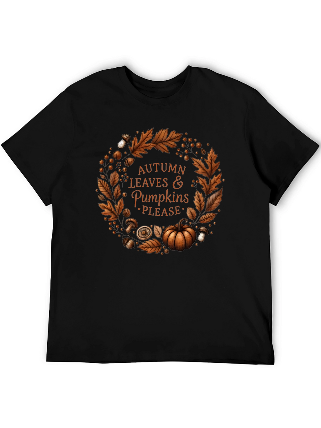 Autumn Leaves & Pumpkins Please T-Shirt