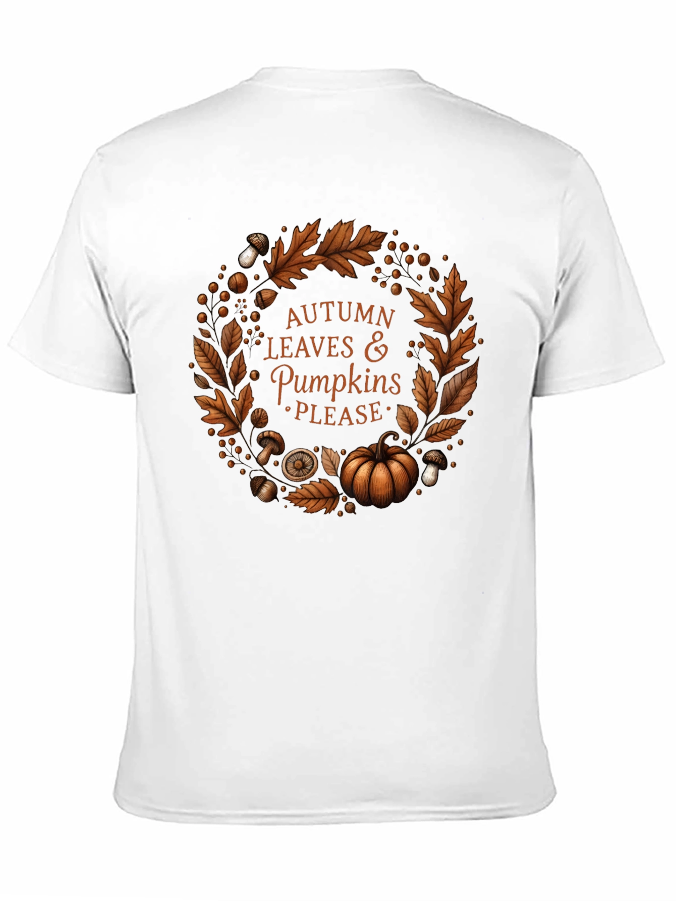 Autumn Leaves & Pumpkins Please T-Shirt
