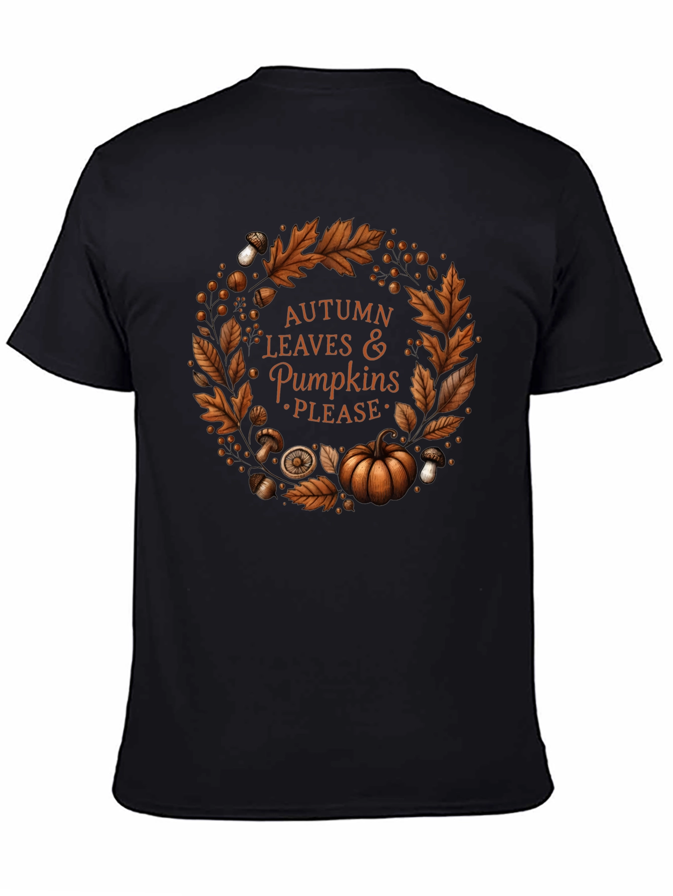 Autumn Leaves & Pumpkins Please T-Shirt