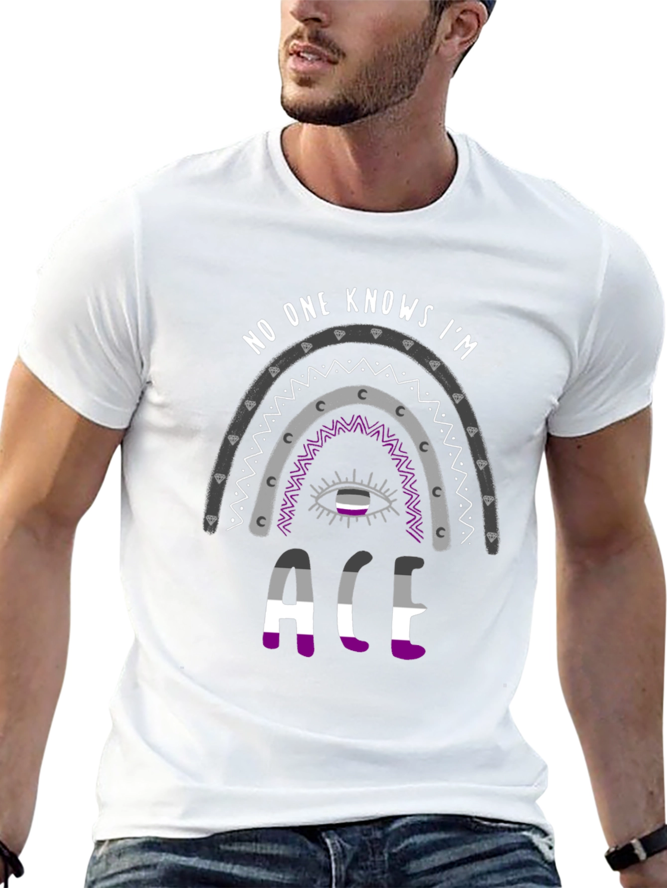 Asexual Pride Rainbow T-Shirt