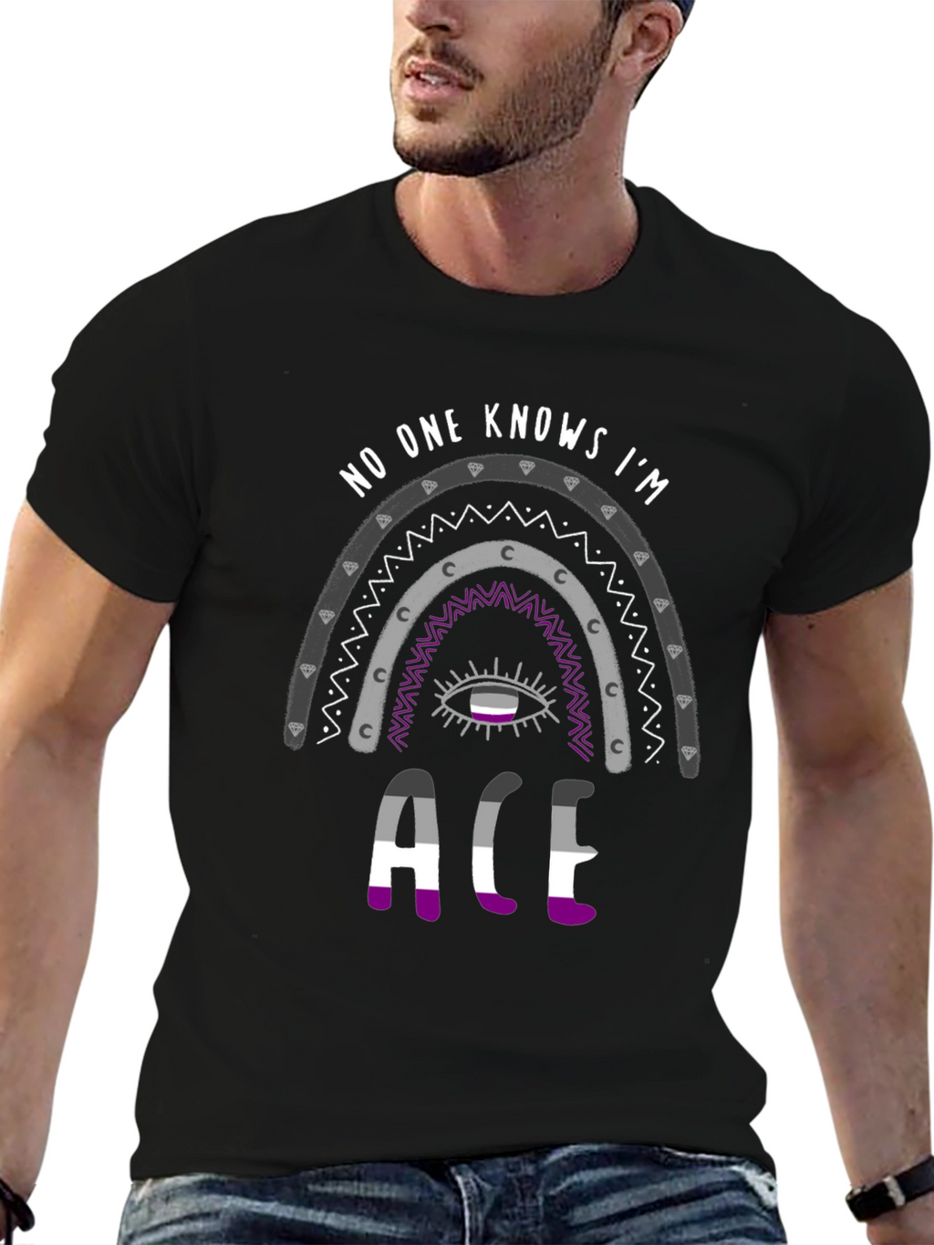 Asexual Pride Rainbow T-Shirt