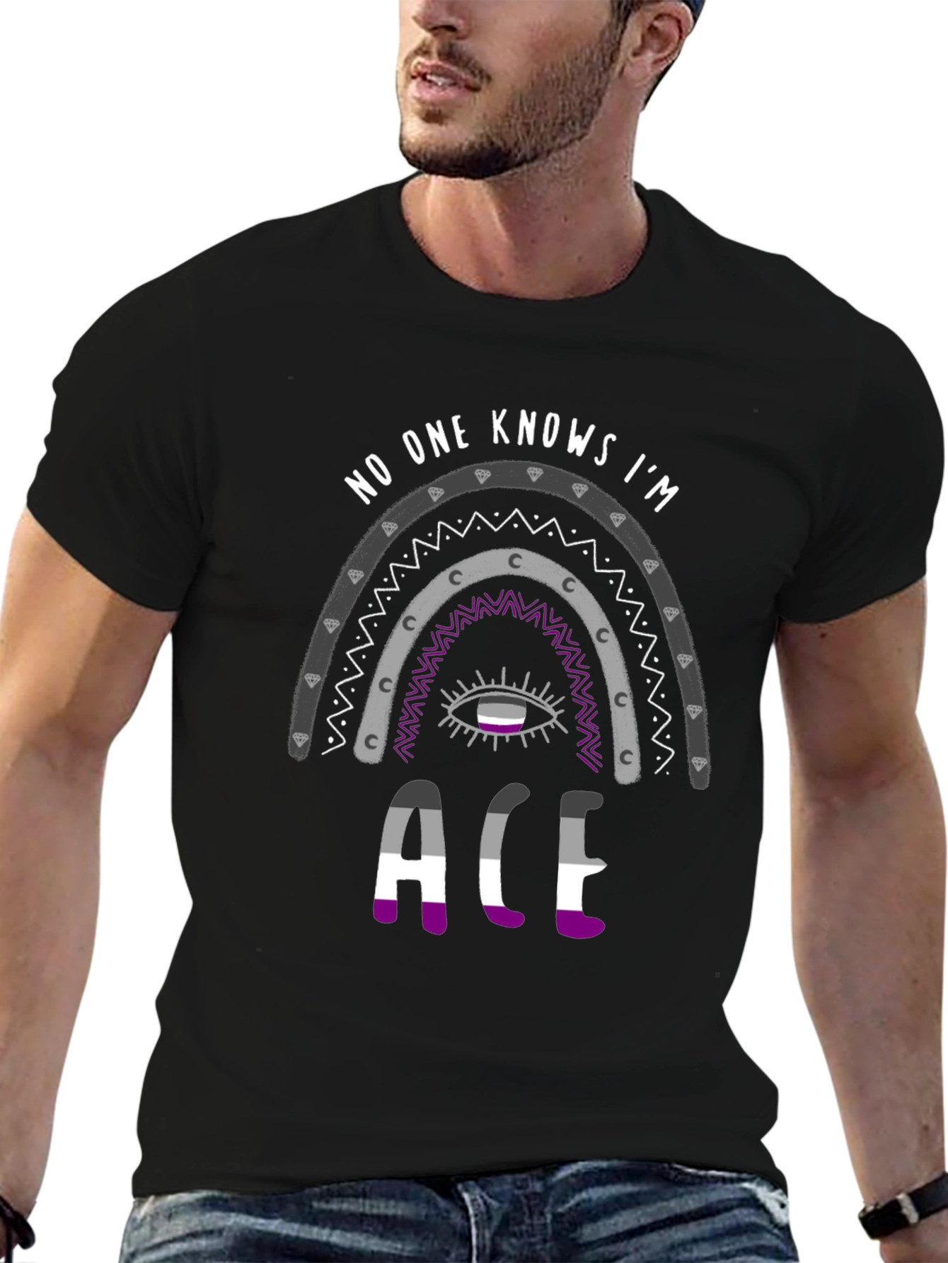 Asexual Pride Rainbow T-Shirt