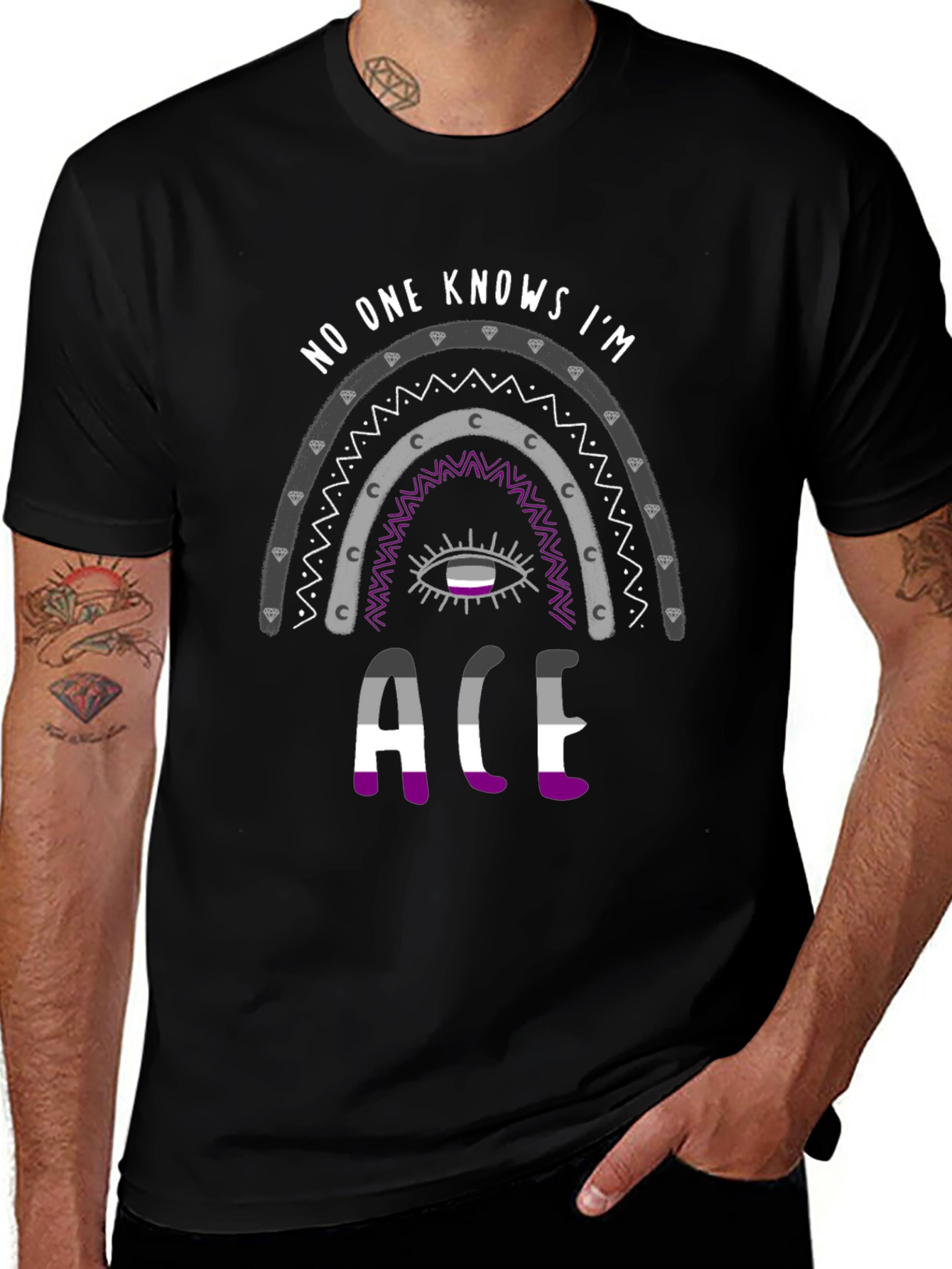 Asexual Pride Rainbow T-Shirt
