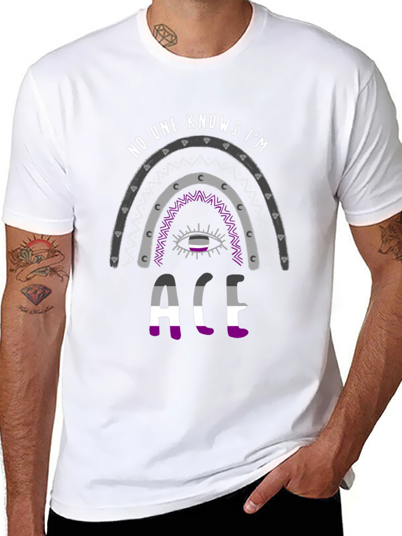 Asexual Pride Rainbow T-Shirt