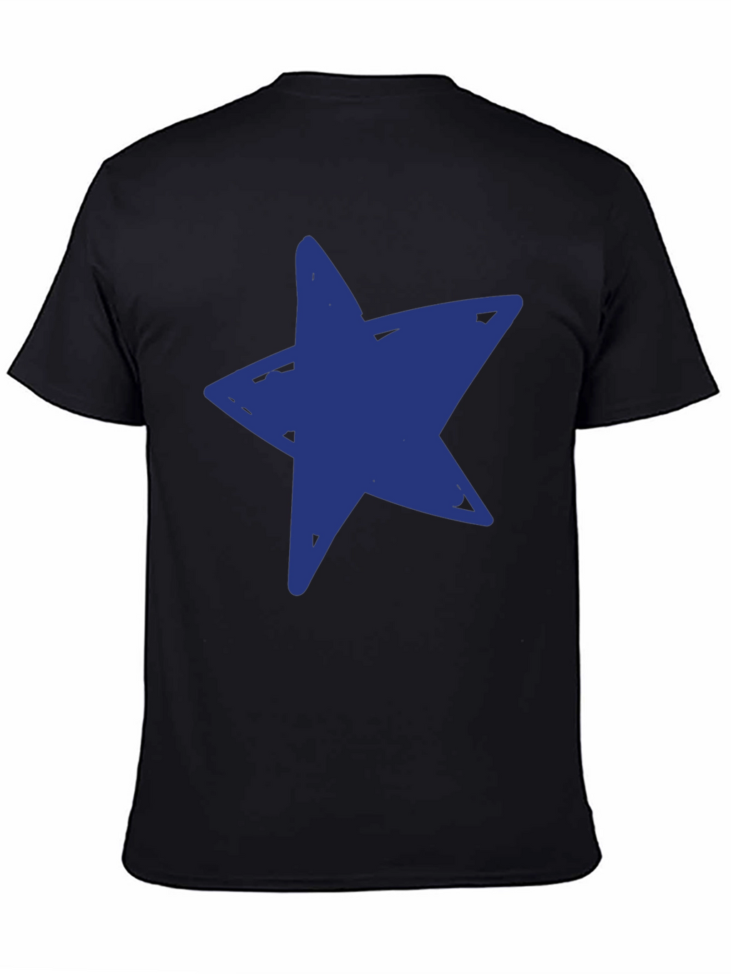 Blue Star Graphic Black T-Shirt
