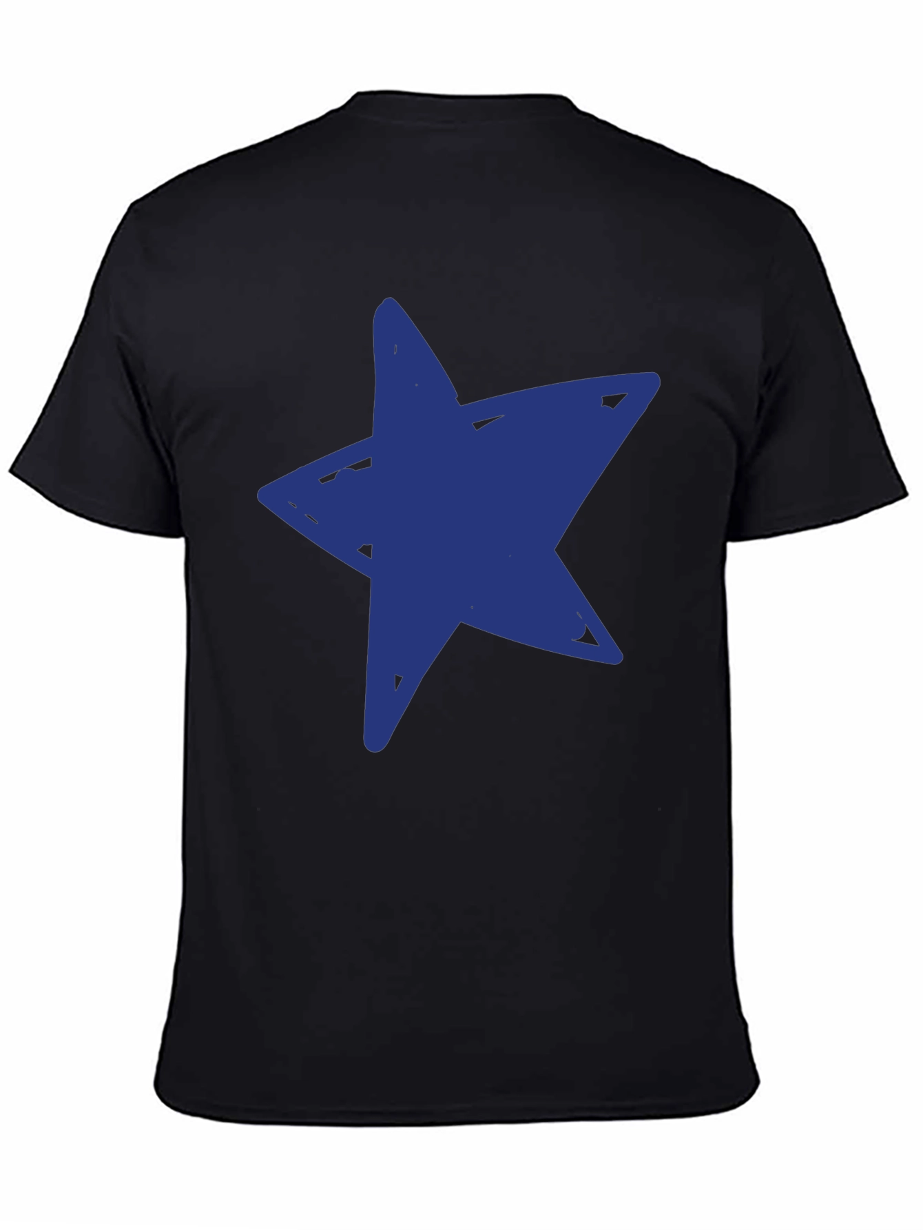Blue Star Graphic Black T-Shirt