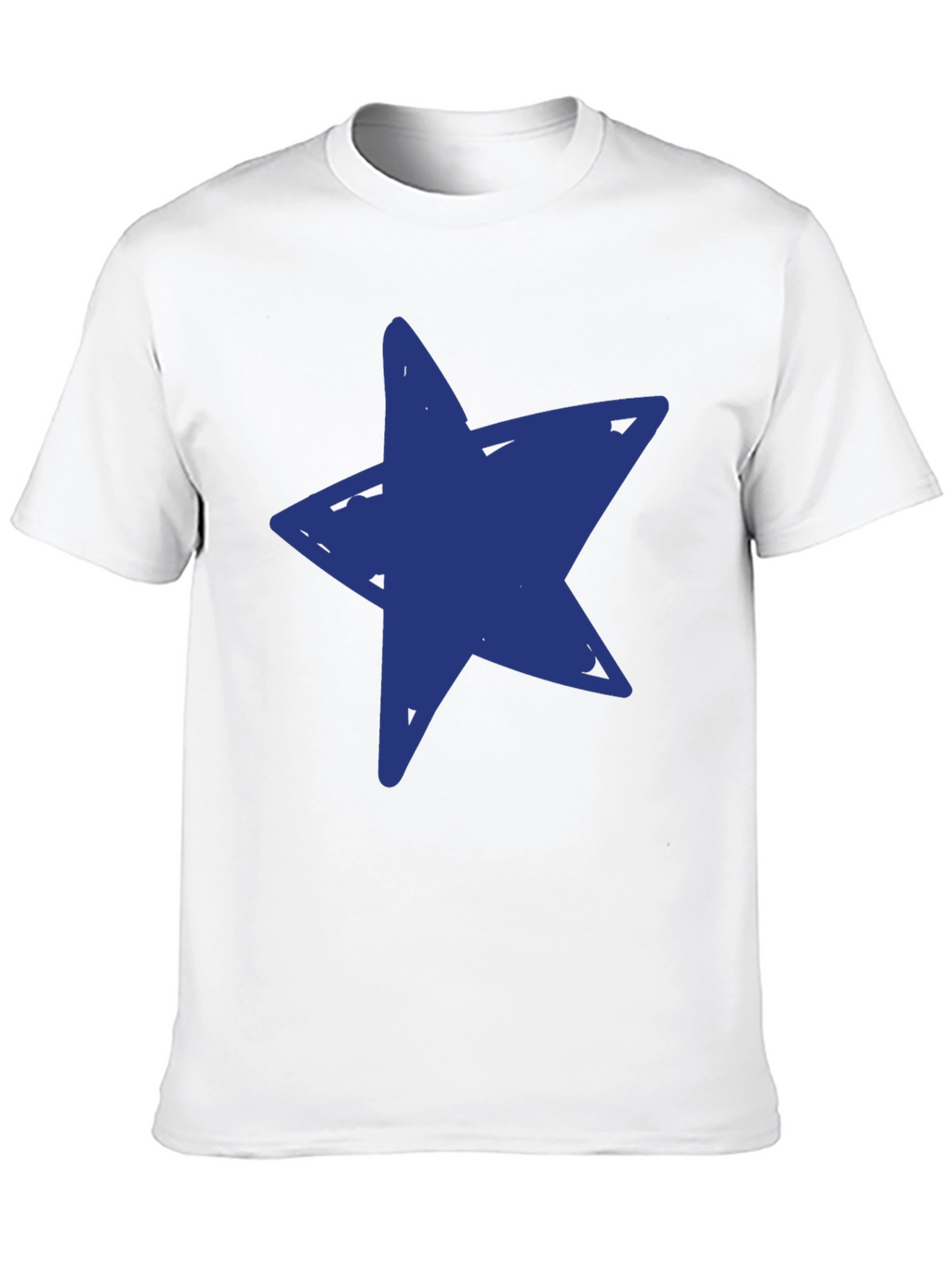 Blue Star Graphic Black T-Shirt