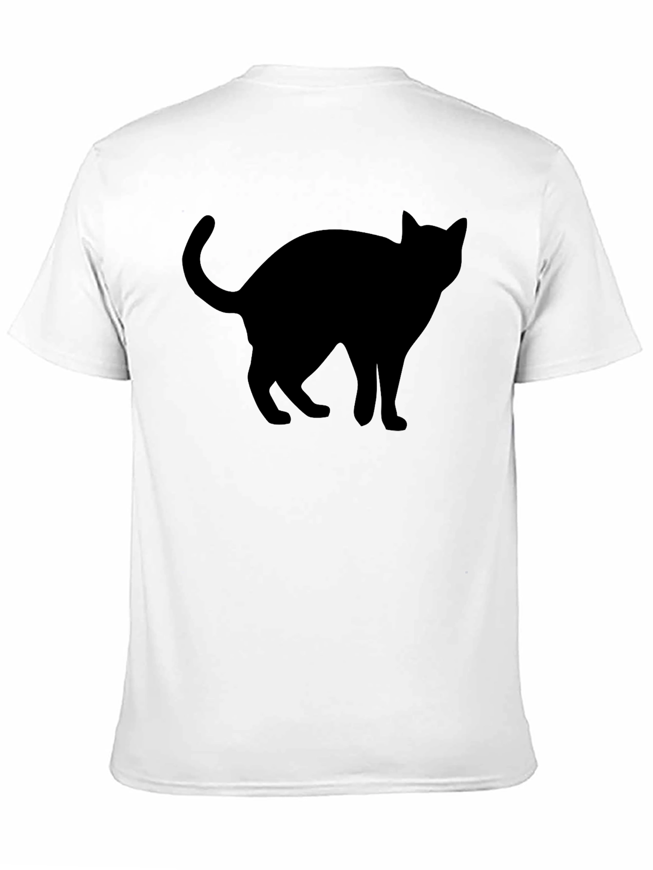 Black Cat Graphic Tee - Mens Casual Shirt