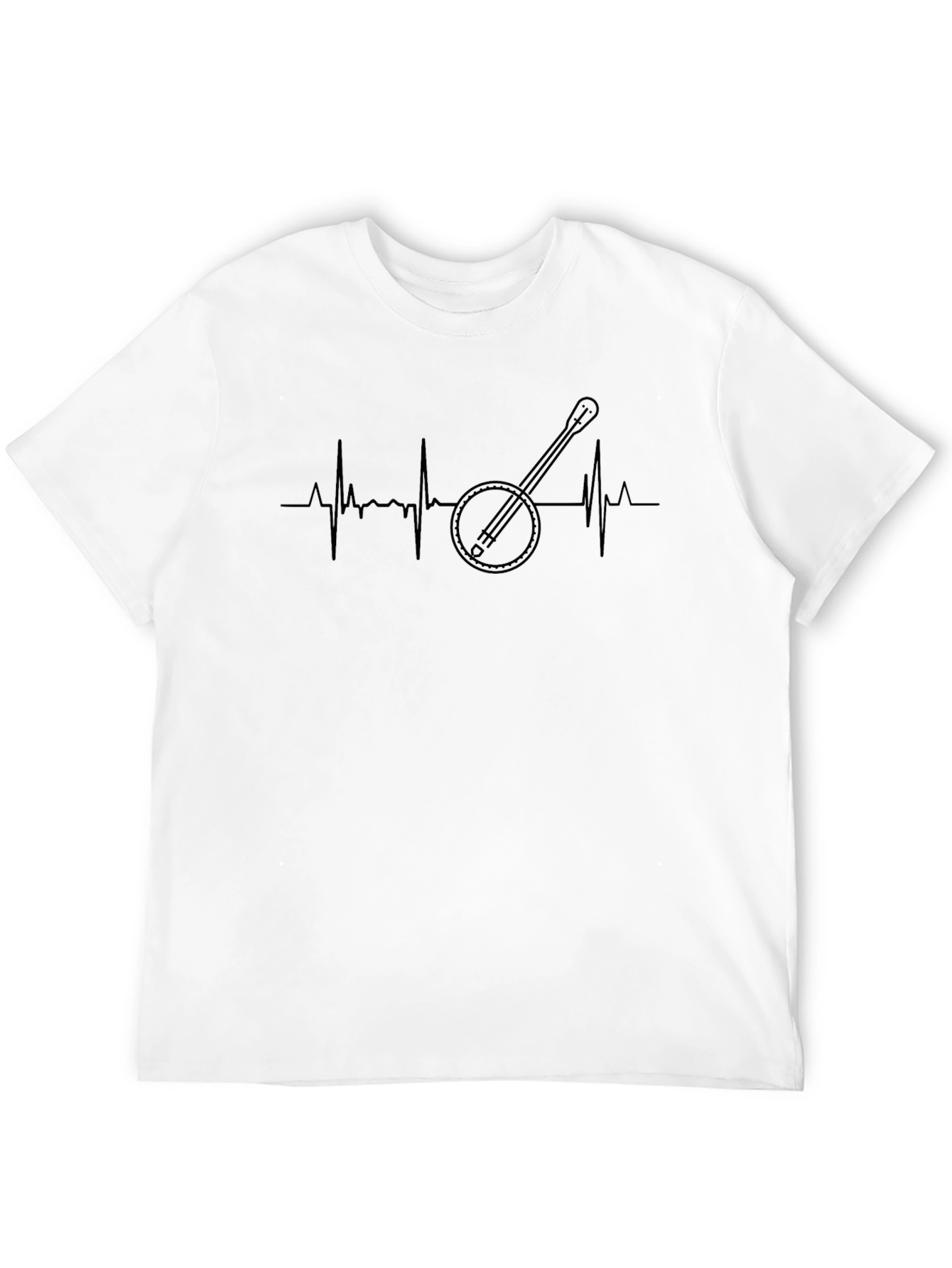 Banjo Heartbeat Graphic Tee - Music Lover T-Shirt