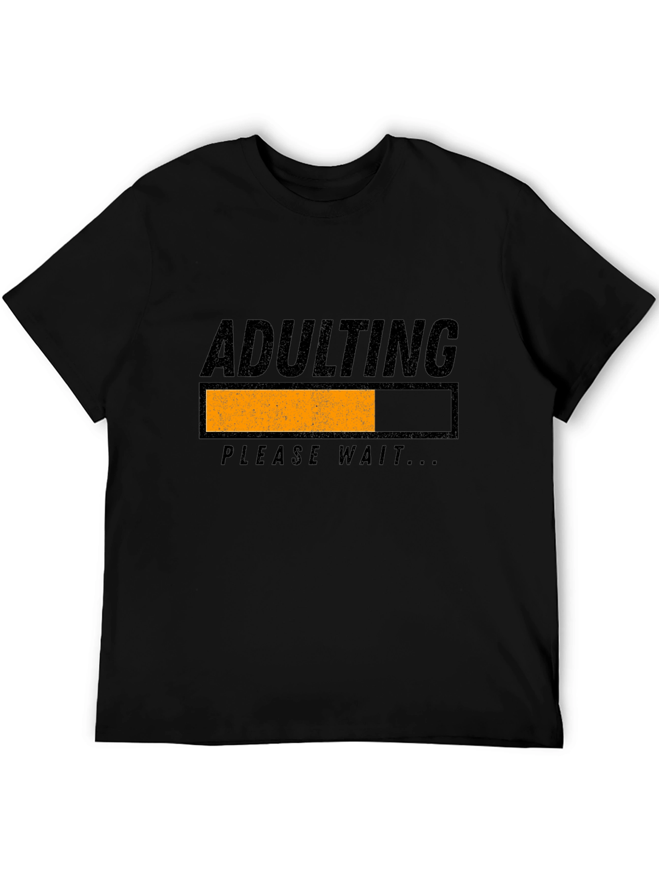 Adulting Please Wait Black Graphic Tee