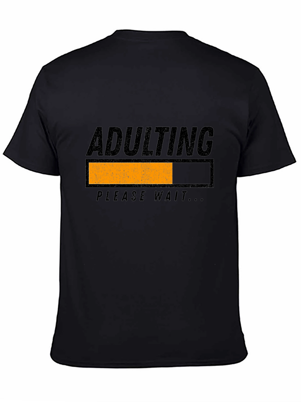 Adulting Please Wait Black Graphic Tee